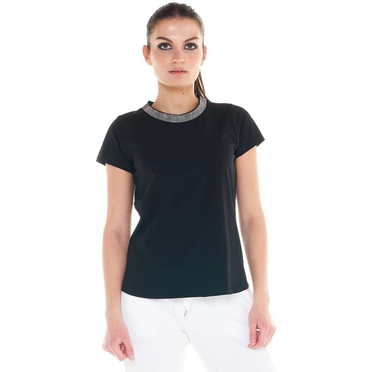 T-shirt με κοντά μανίκια Leone 1947 Woman Short Sleeves Crystal