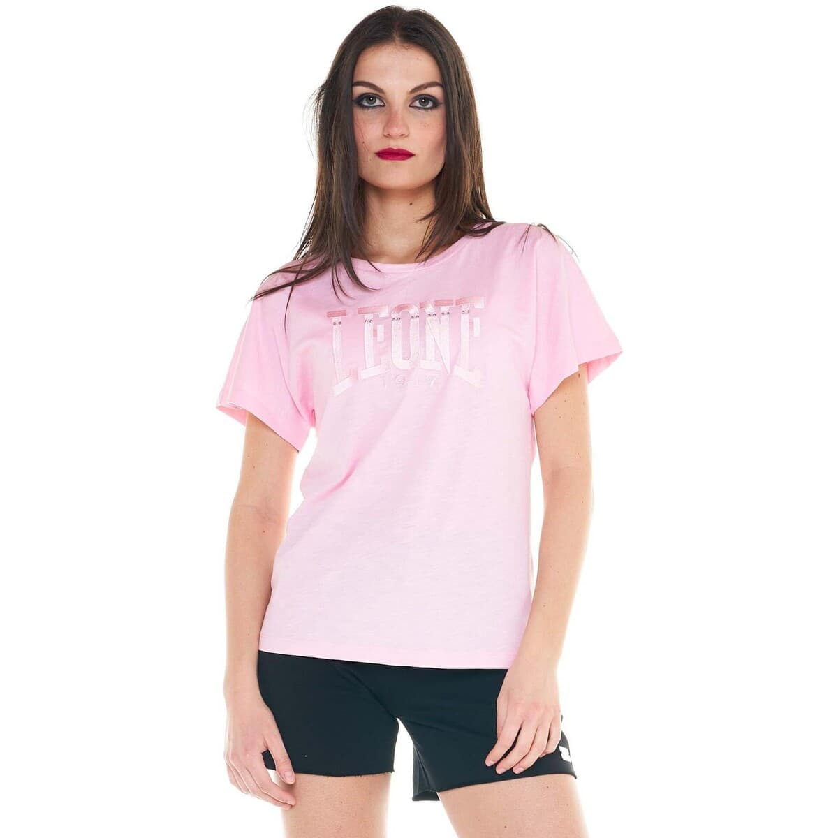 T-shirt με κοντά μανίκια Leone 1947 Woman Short Sleeves Crystal