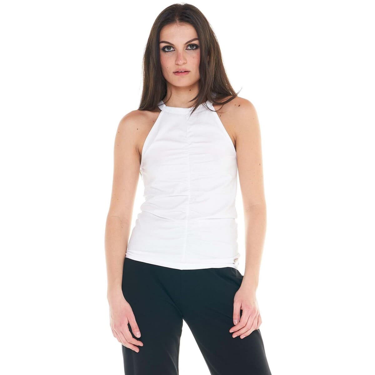 Αμάνικα/T-shirts χωρίς μανίκια Leone 1947 Woman Tank Crystal