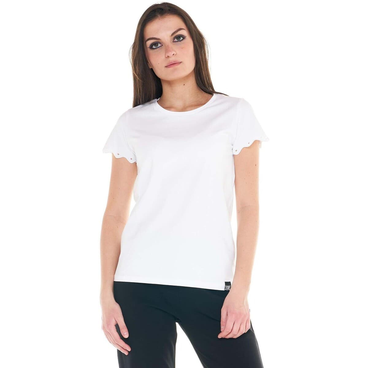 T-shirt με κοντά μανίκια Leone 1947 Woman Short Sleeves Black Boring