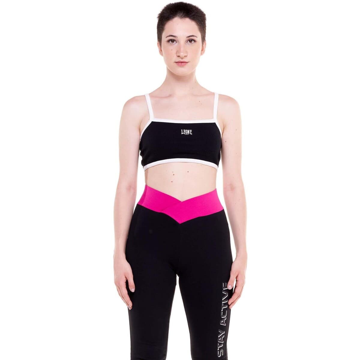 Αθλητικά μπουστάκια Leone 1947 Woman Rib Top Black Boring