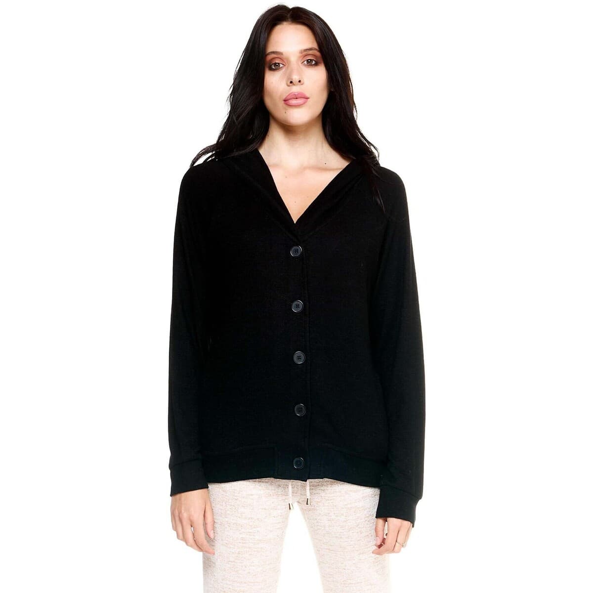Μπουφάν / Ζακέτες Leone 1947 Woman Hoody Full Button Chic Boxing