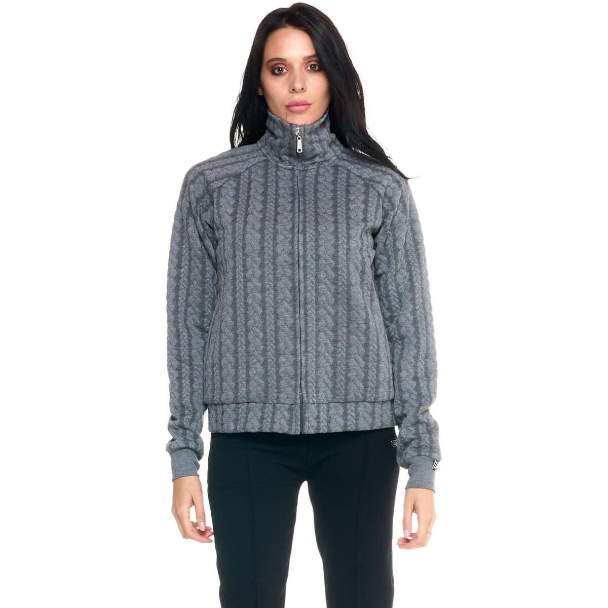 Σακάκια Leone 1947 Woman High Collar Bonded Full Zip Greyss