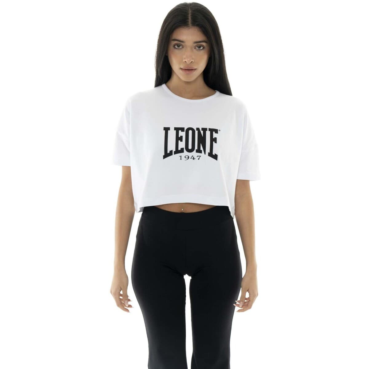 T-shirt με κοντά μανίκια Leone 1947 Woman Crop New Basic