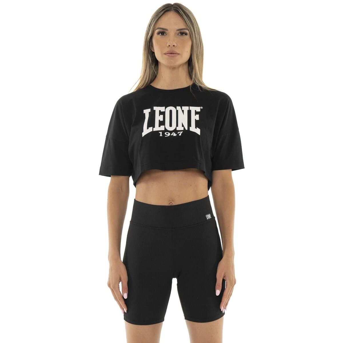 T-shirt με κοντά μανίκια Leone 1947 Woman Crop New Basic
