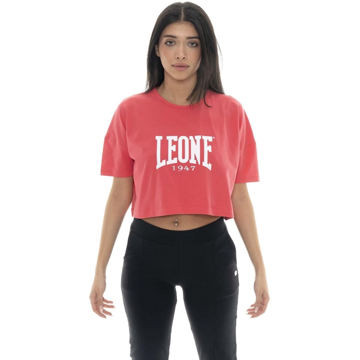 T-shirt με κοντά μανίκια Leone 1947 Woman T-Shirt Crop New Basic