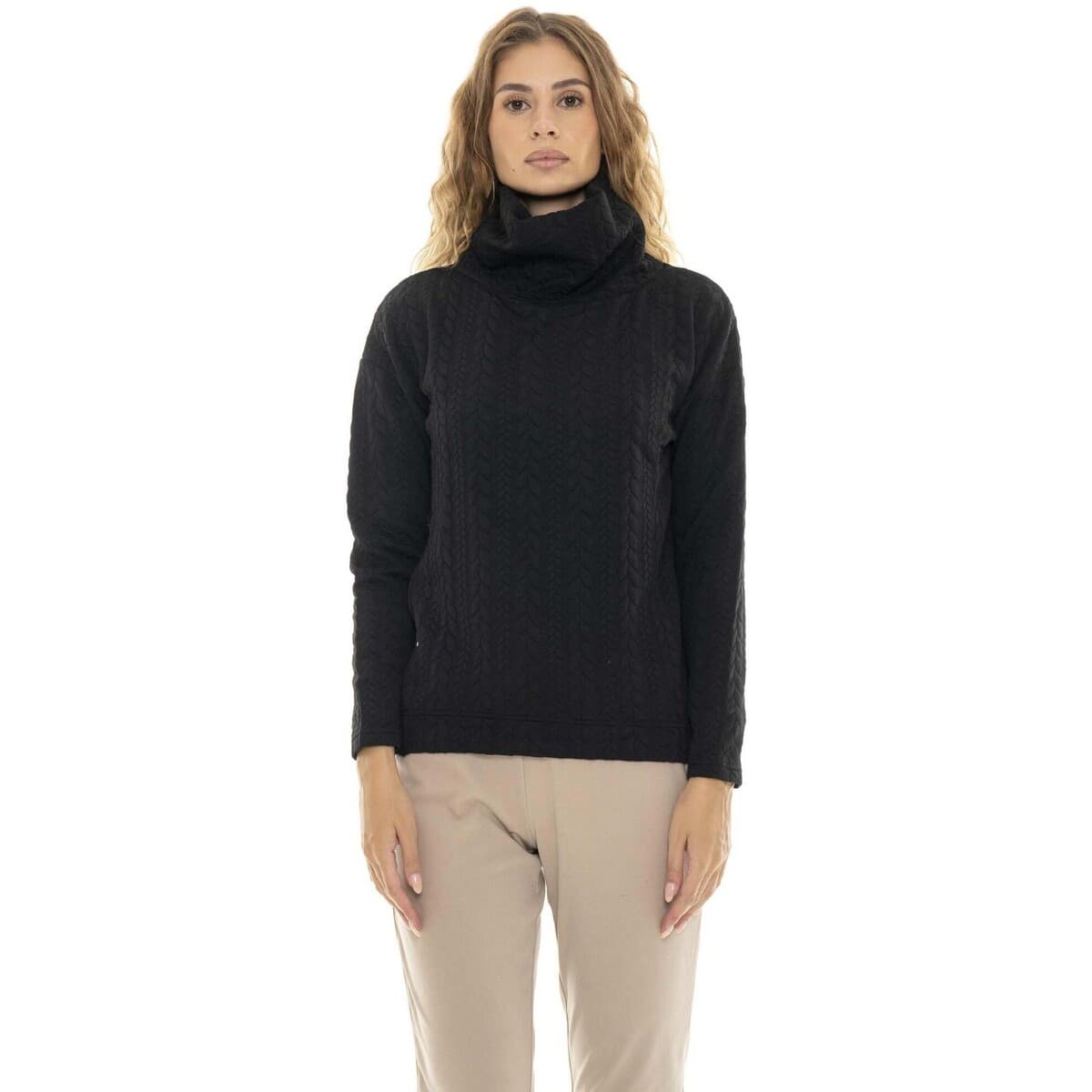 Πουλόβερ Leone 1947 Woman Bonded High Collar Relaxed