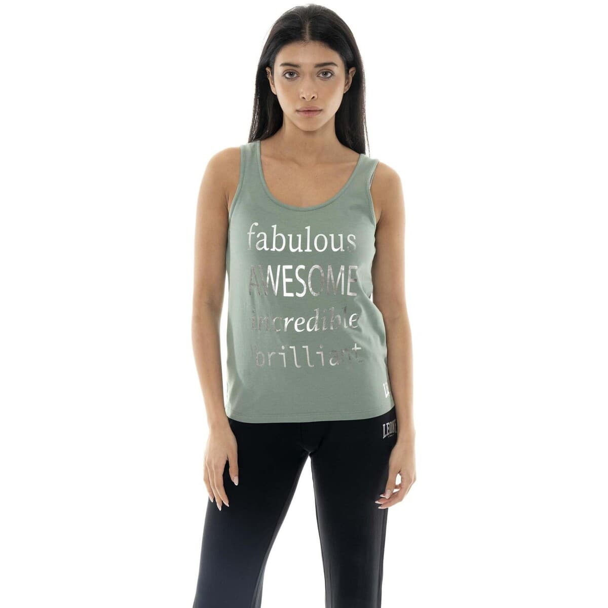 Αμάνικα/T-shirts χωρίς μανίκια Leone 1947 Woman Tank Spring Vibes
