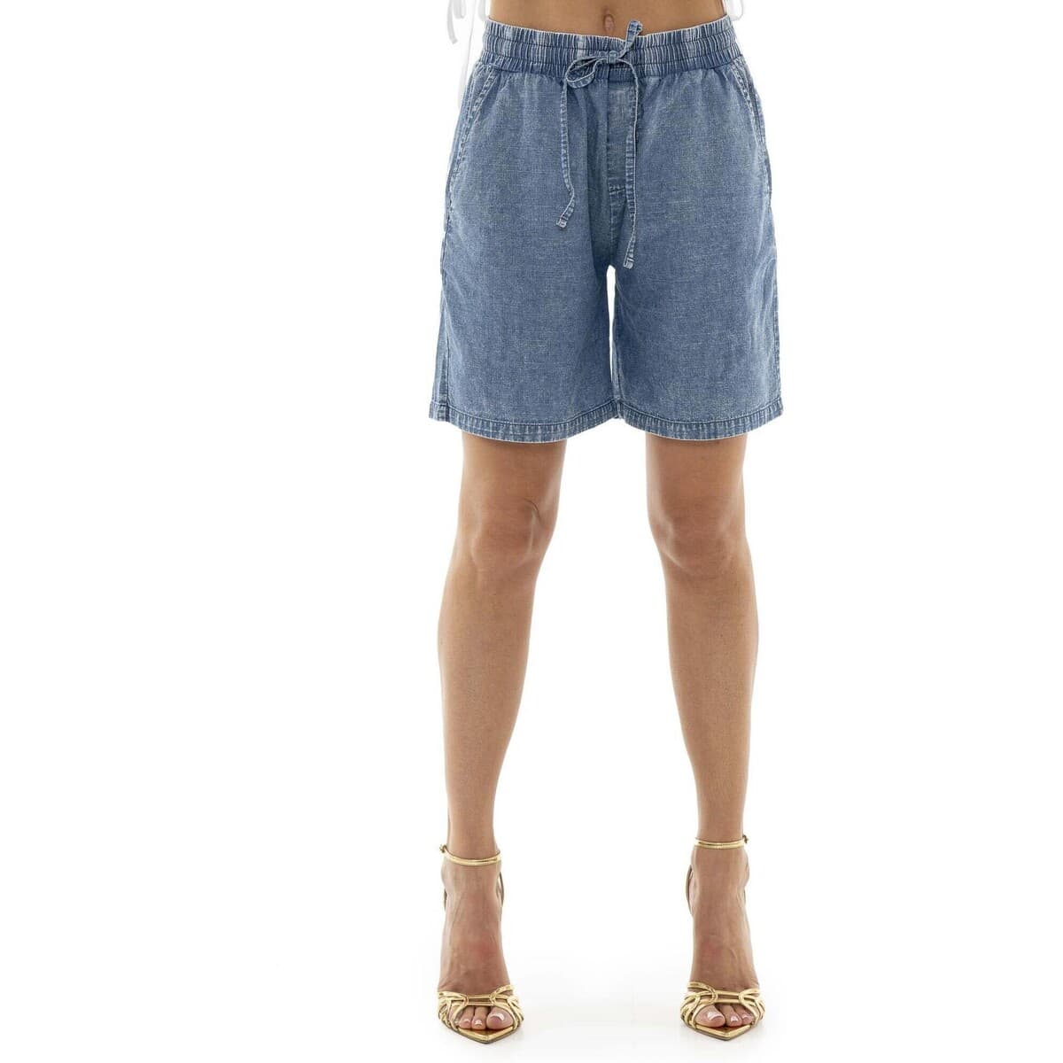Shorts & Βερμούδες Leone 1947 Woman Bermuda Chambray Fancy Stripes