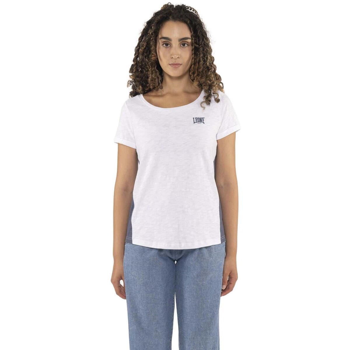 T-shirt με κοντά μανίκια Leone 1947 Woman Short Sleeves Fancy Stripes