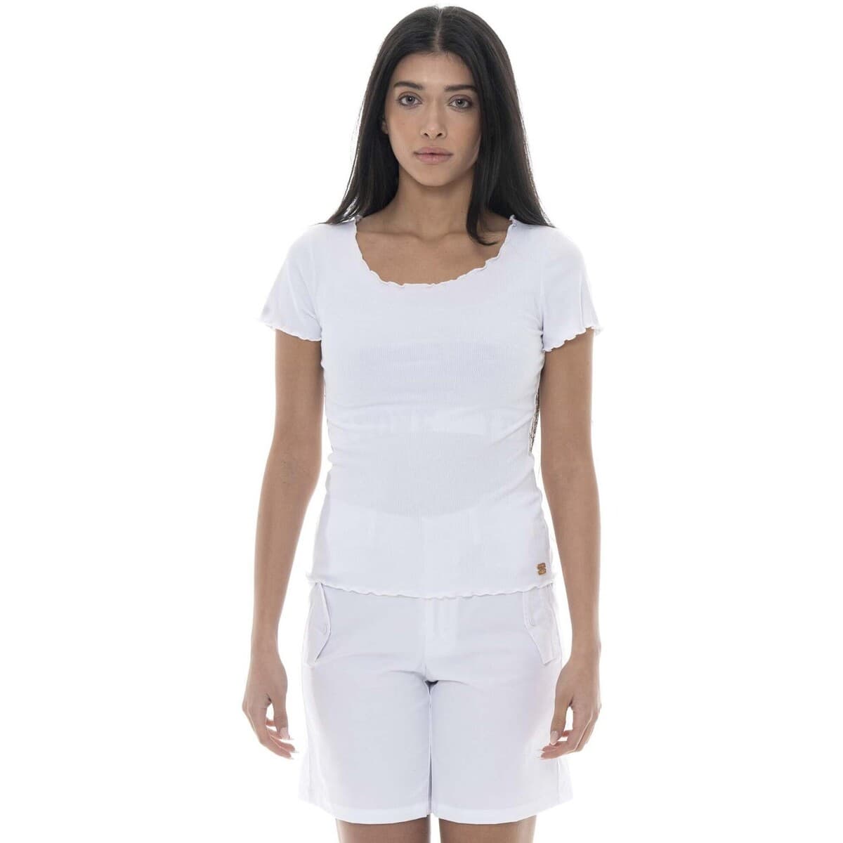 T-shirt με κοντά μανίκια Leone 1947 Woman Rib Chic