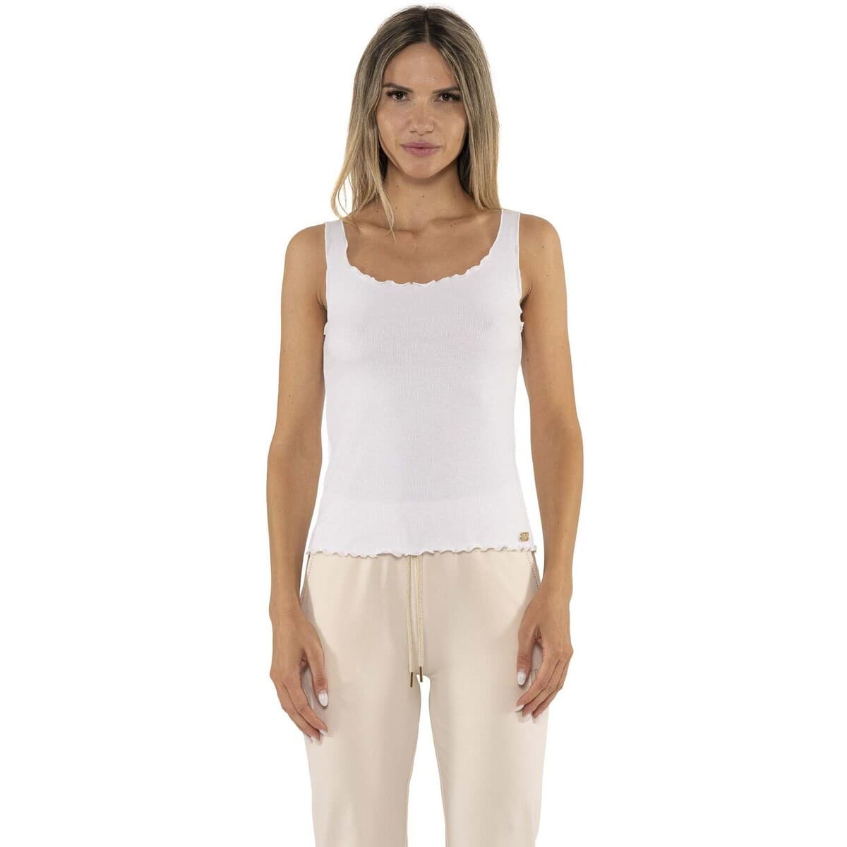 Αμάνικα/T-shirts χωρίς μανίκια Leone 1947 Woman Tank Rib Chic