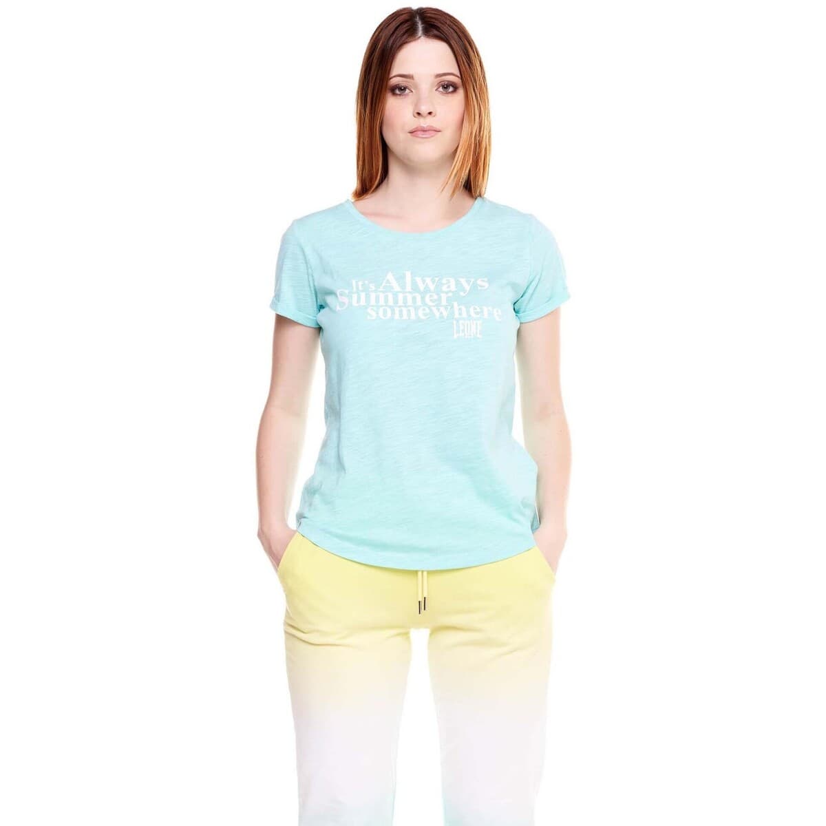 T-shirts & Polos Leone 1947 Woman T-Shirt Short Sleeves Silence Work