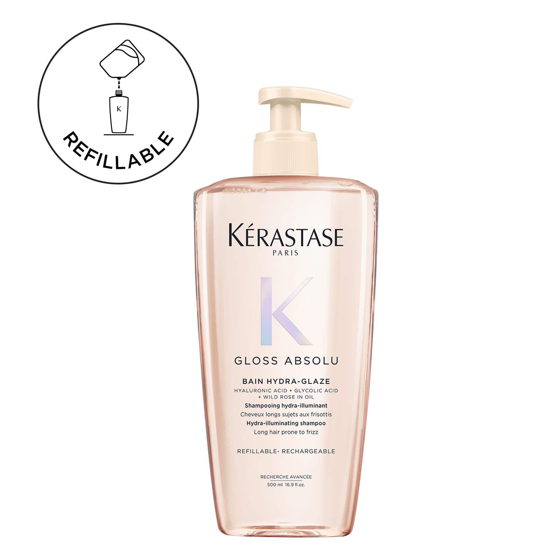 Gloss Absolu Bain Hydra-Glaze Σαμπουάν για Λεία & Λαμπερά Μαλλιά 500ml