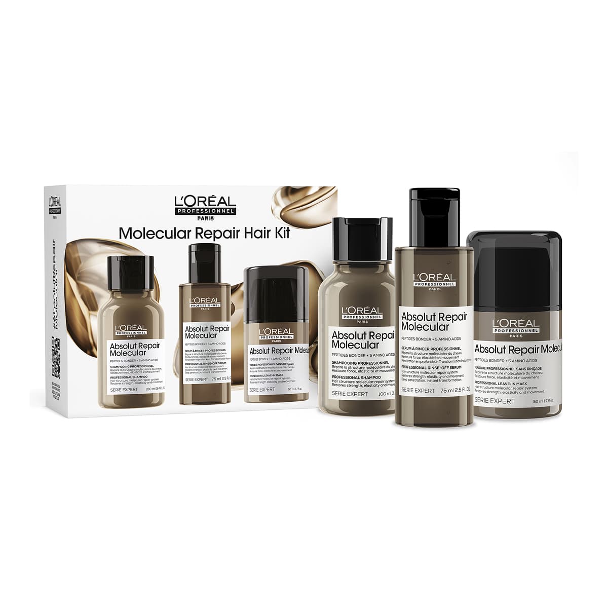 Serie Expert Absolut Repair Molecular Mini Trio Kit Μοριακής Επανόρθωσης Για Ταλαιπωρημένα Μαλλιά