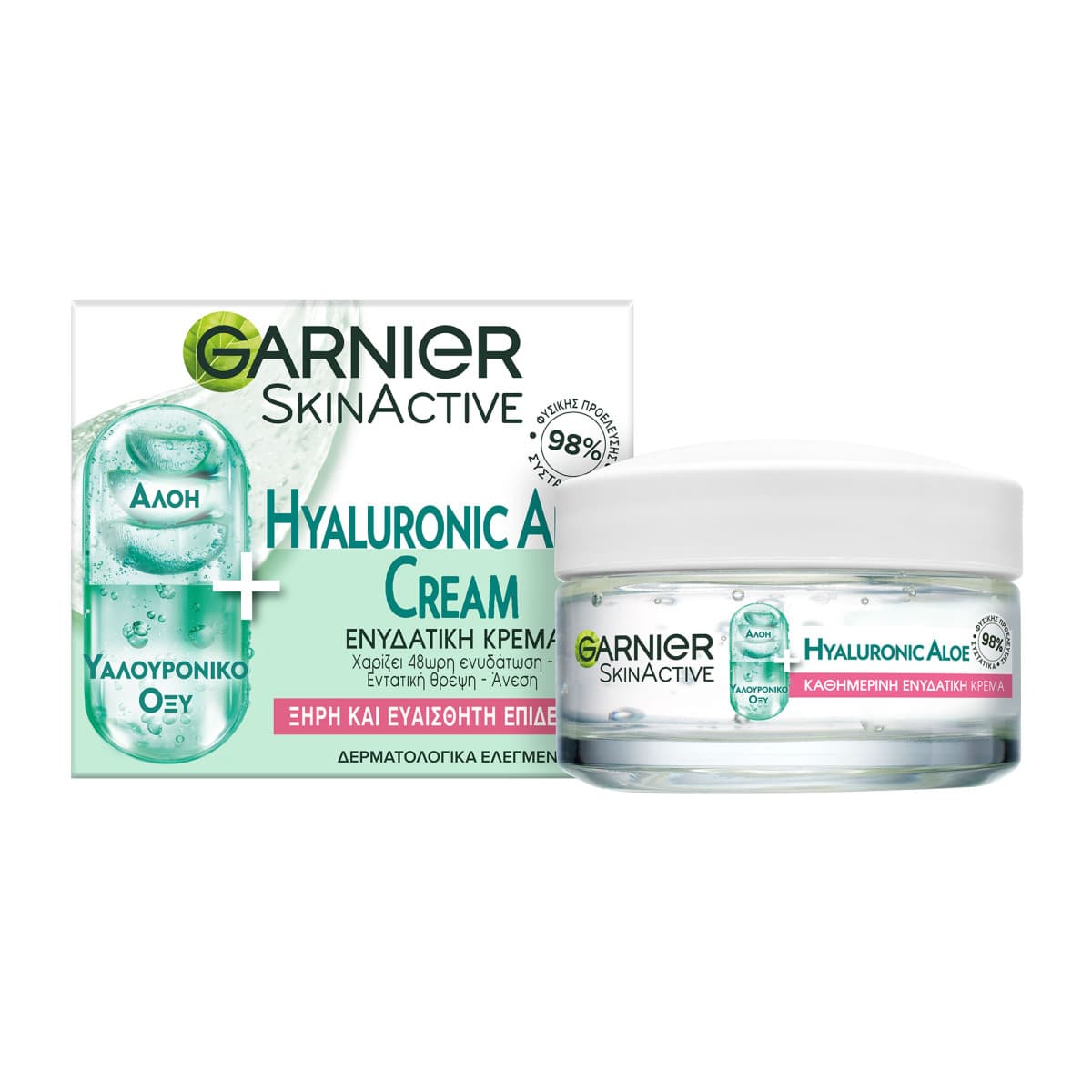 Hyaluronic Aloe Cream Ενυδατική Κρέμα Για Ευαίσθητες Επιδερμίδες 50ml