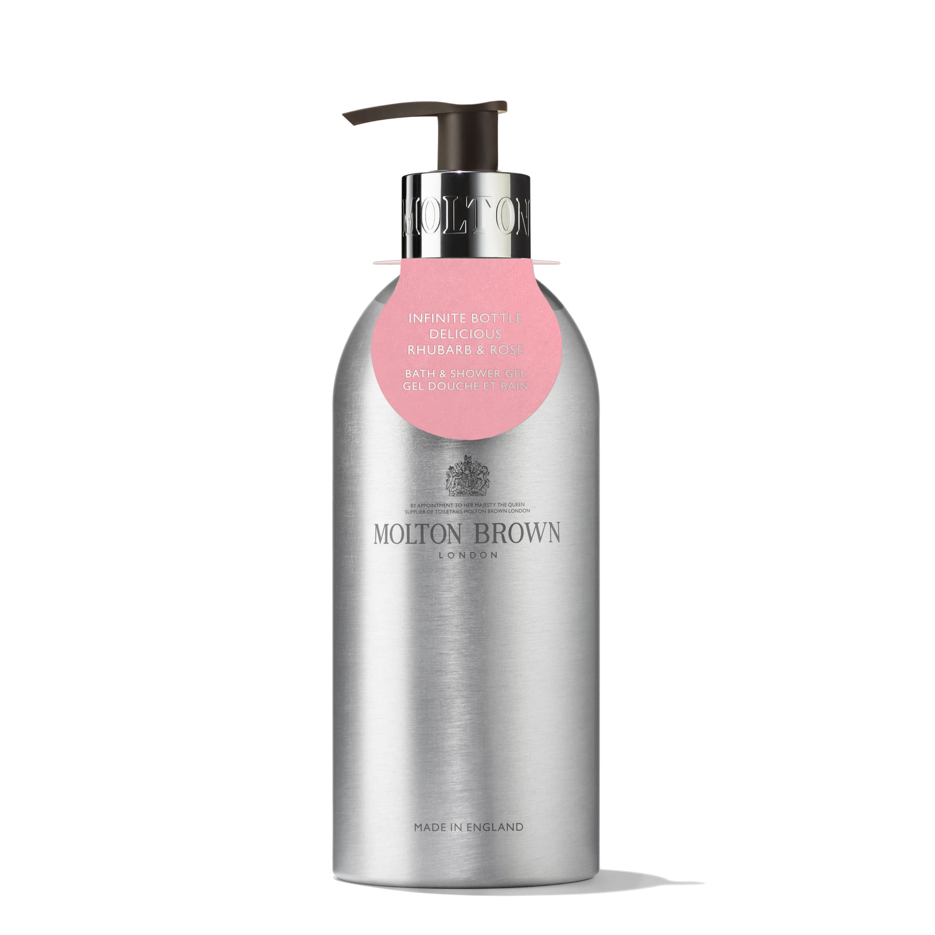 Infinite Bottle Rhubarb & Rose Bath & Shower Gel 400ml