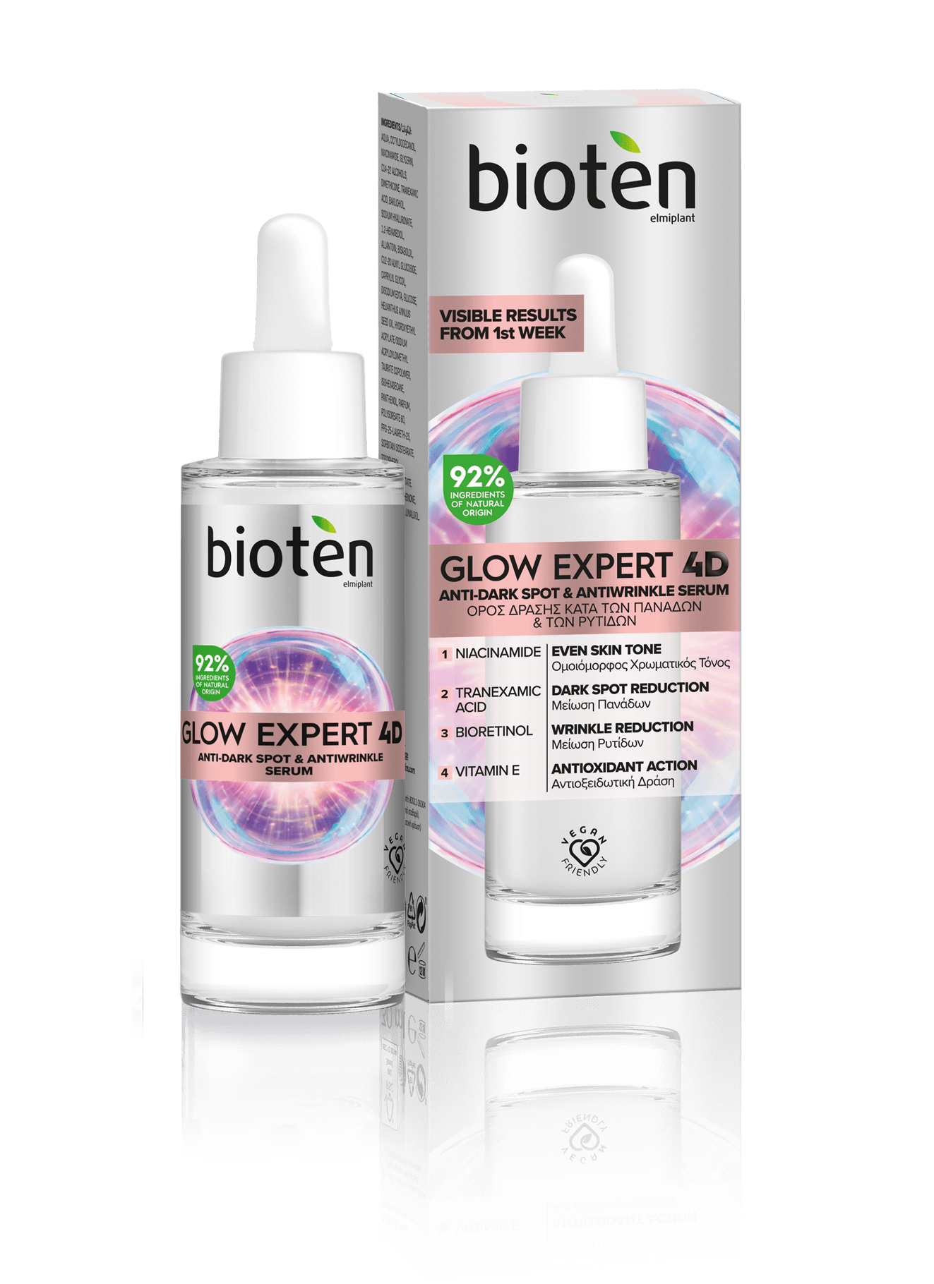 Glow Expert 4D Ορός Δράσης Κατά Των Πανάδων & Των Ρυτίδων 30ml