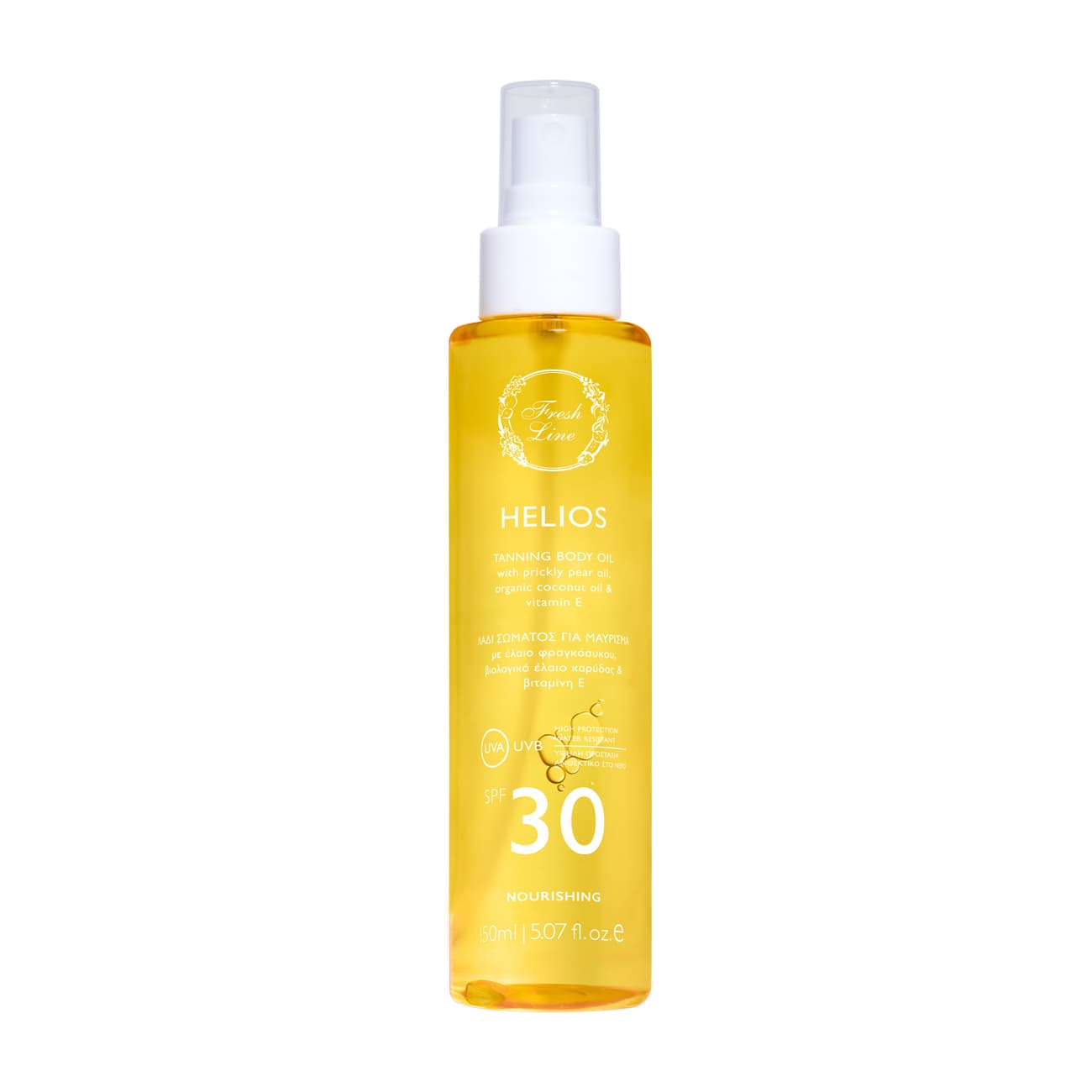 Helios Λάδι Σώματος για Μαύρισμα SPF30 150ml