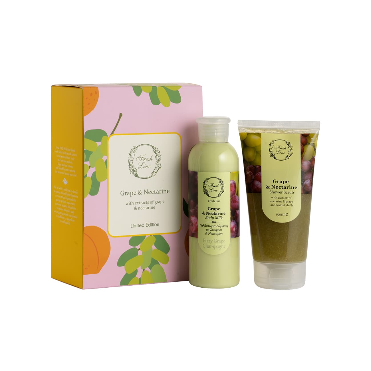 Grape & Nectarine Σετ Περιποίησης Σώματος 2 τμχ.