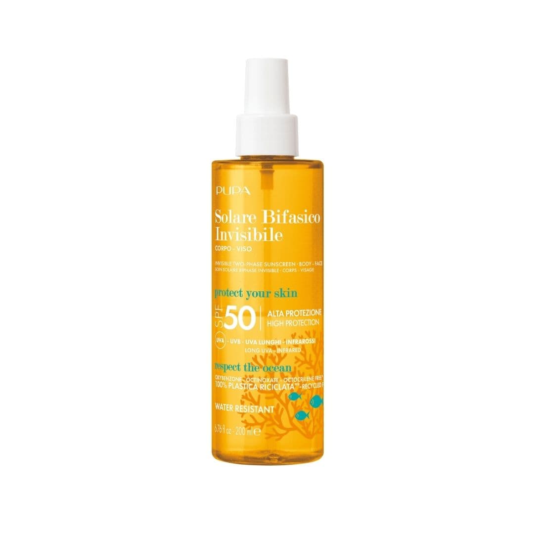 Invisible Two-Phase Sunscreen Body - Face SPF50 200ml