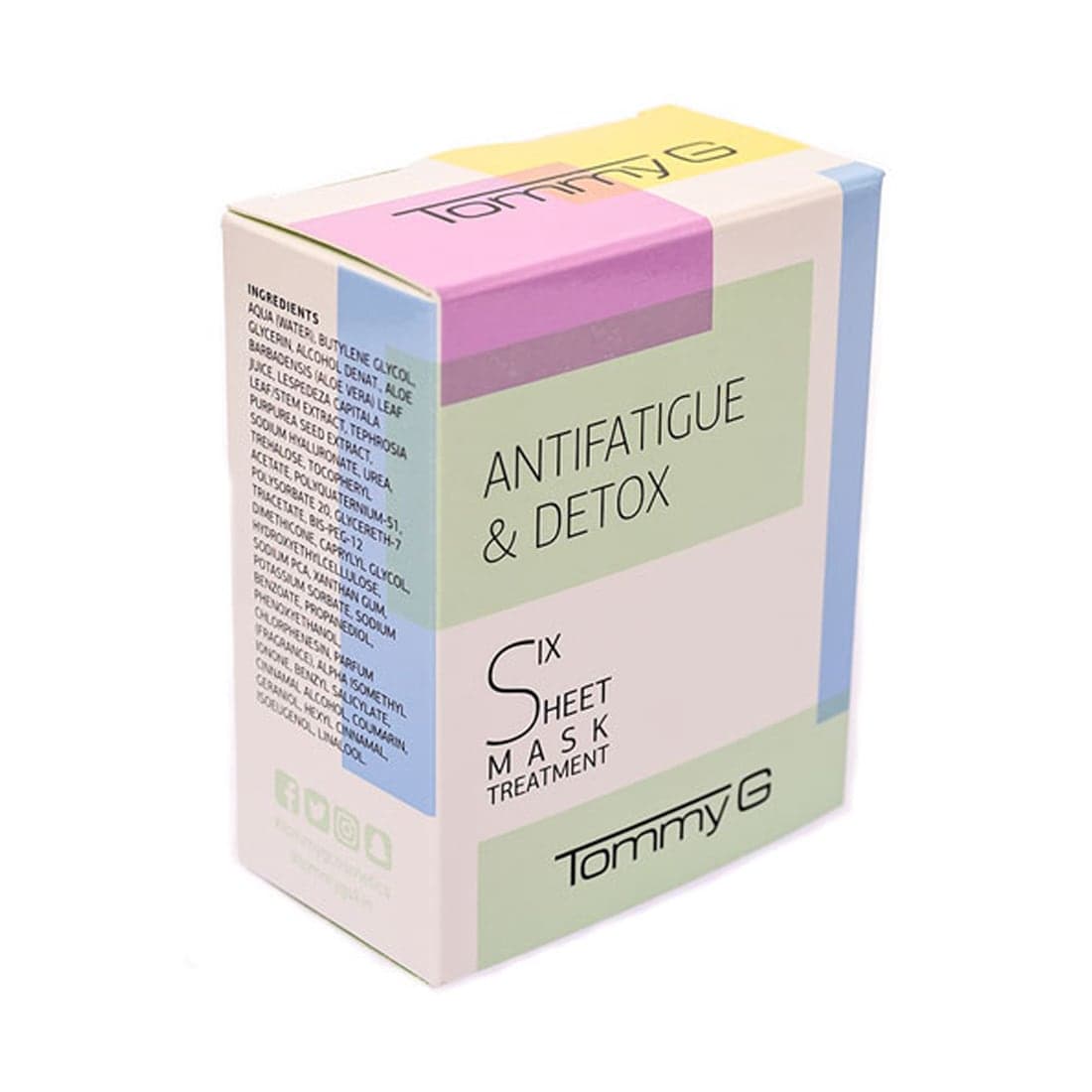 6 Sheet Mask Antifatigue & Detox