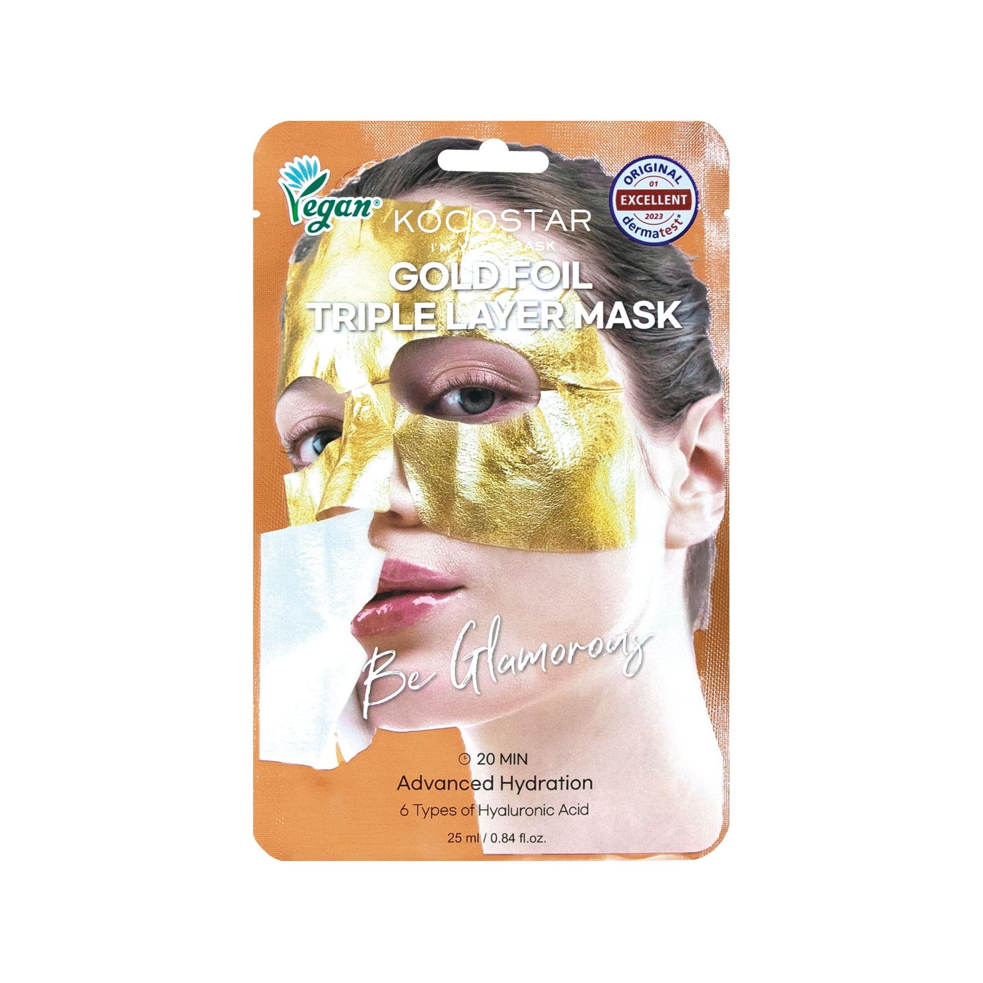 Premium Gold Foil Triple Layer Mask Μάσκα Προσώπου για Ενυδάτωση 25ml