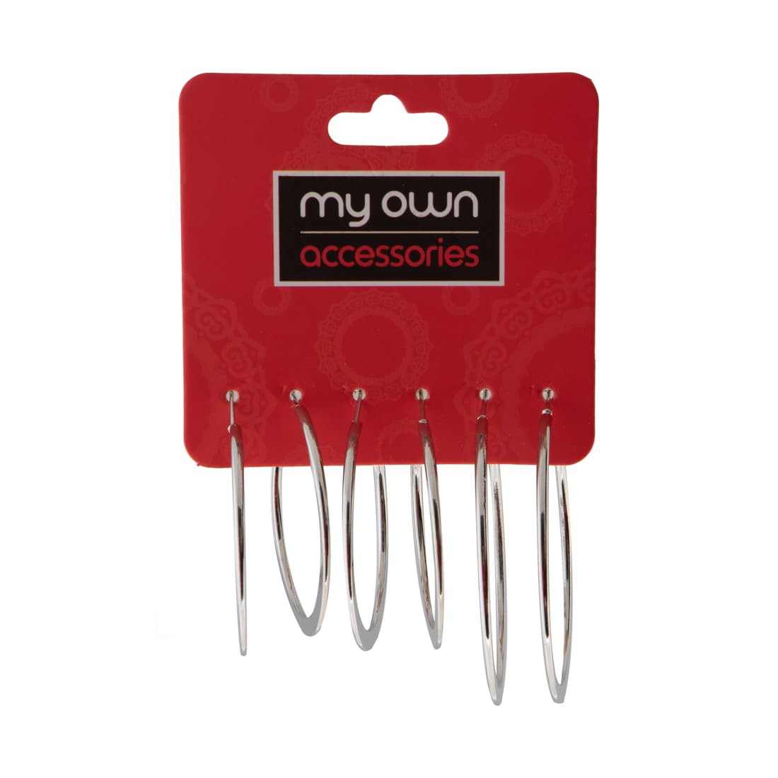 Σετ 3 Ζευγάρια Ασημί Κρίκοι