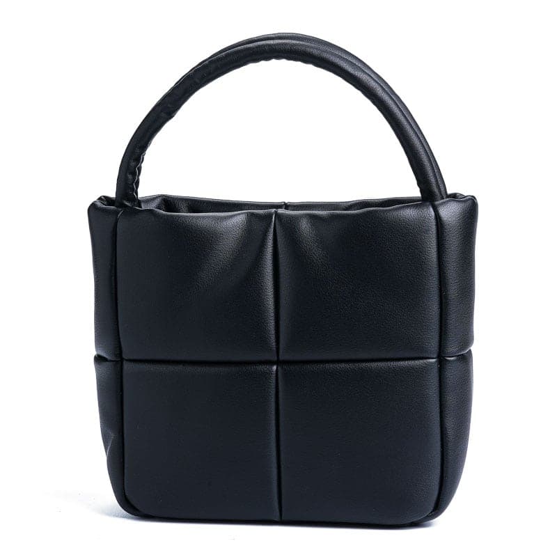 Δερμάτινο Τσαντάκι Puffy - Μαύρο