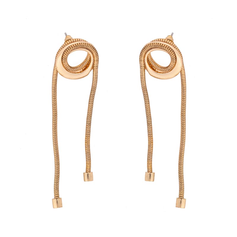 Σκουλαρίκια με snake chain