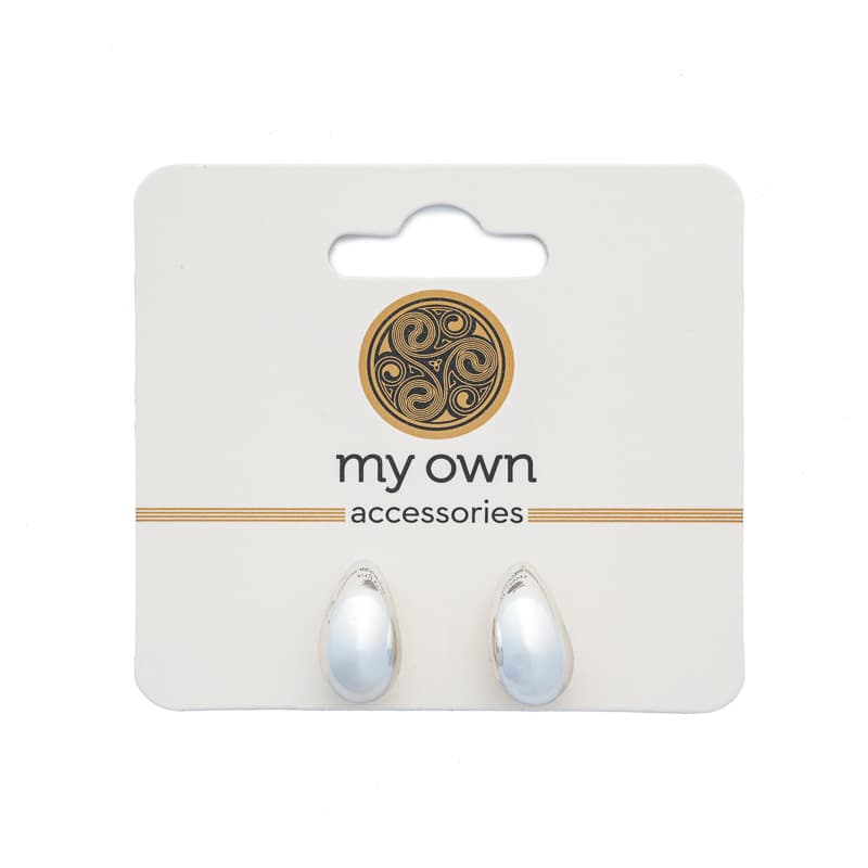 Ασημί Μικρά Σκουλαρίκια Σταγόνα