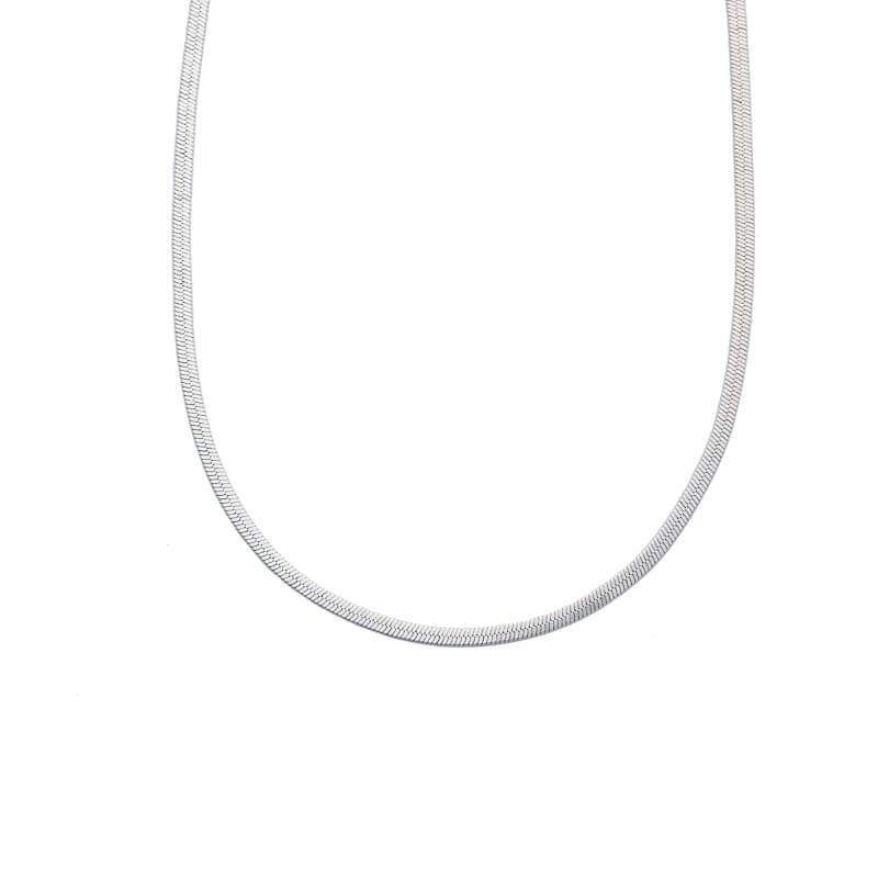 Ασημί Αλυσίδα Λαιμού Φίδι από Ορείχαλκο