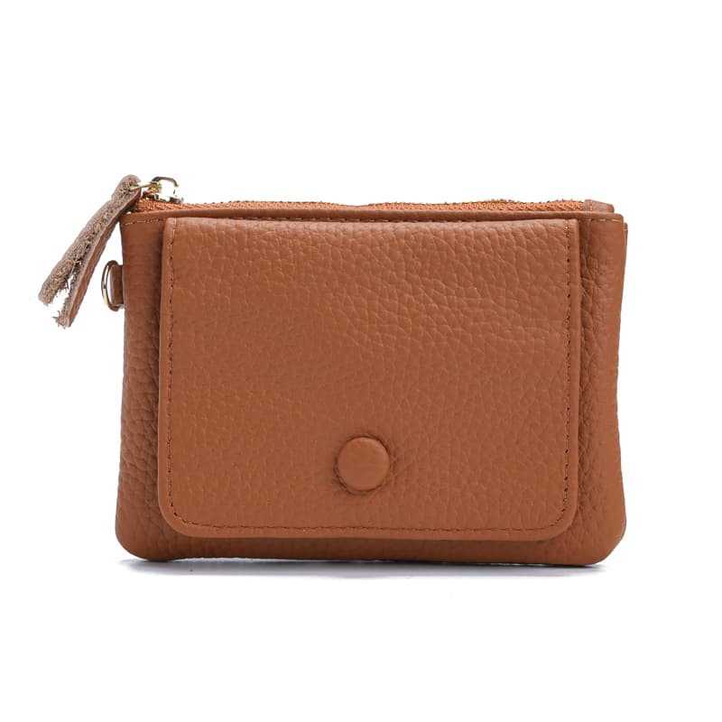 Δερμάτινο Μίνι Πορτοφόλι - Camel
