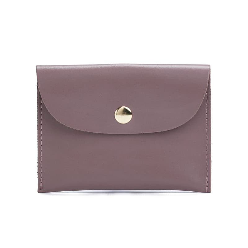 Δερμάτινο Μίνι Πορτοφόλι - Μωβ