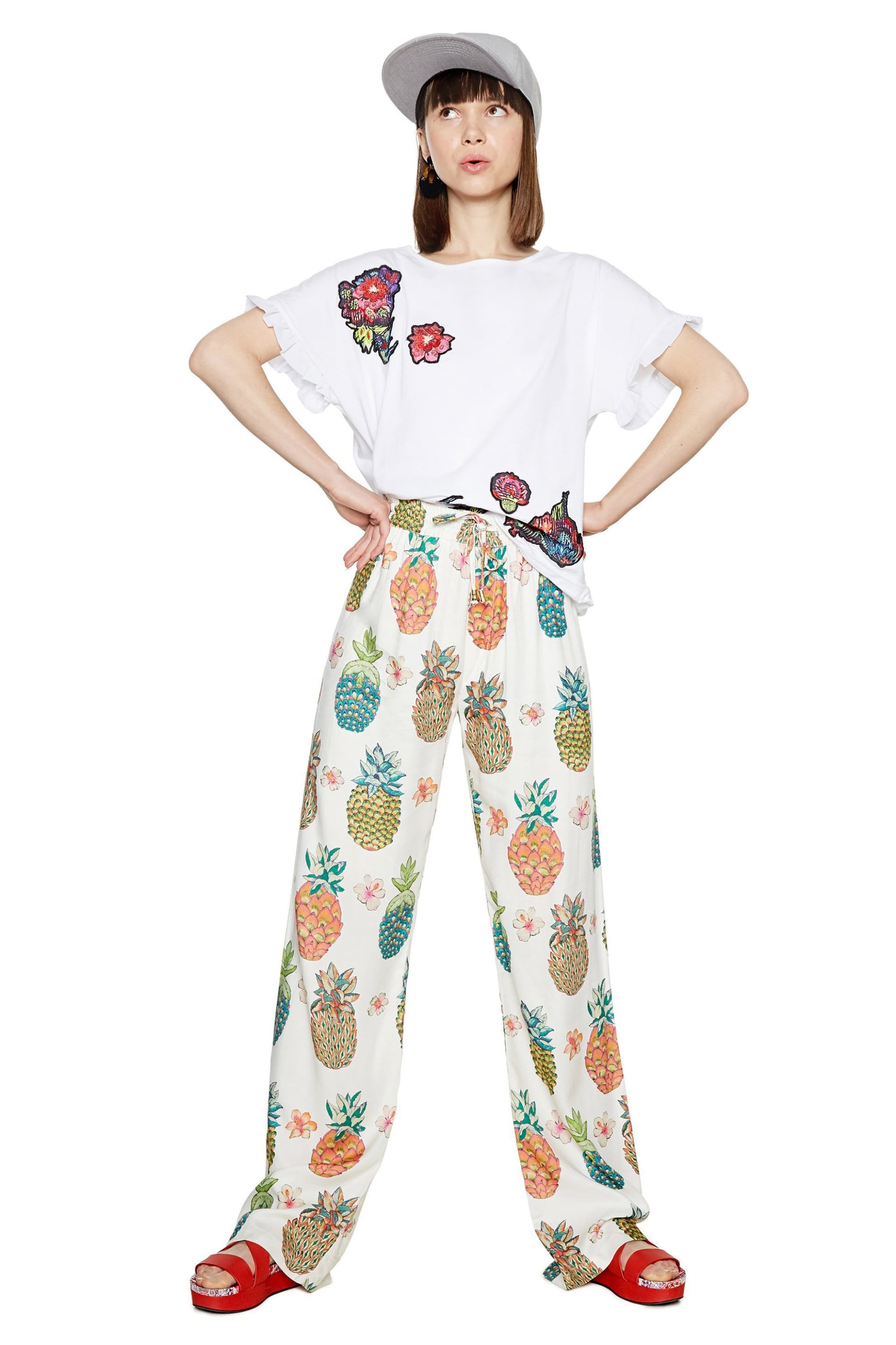 Desigual γυναικείο παντελόνι με σχέδιο "Amy" | M