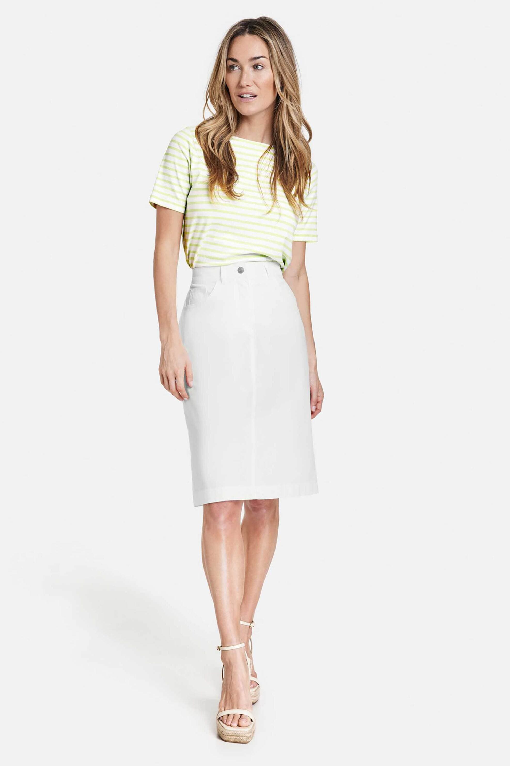 Gerry Weber γυναικεία mini pencil φούστα μονόχρωμη πεντάτσεπη με άνοιγμα πίσω | 46