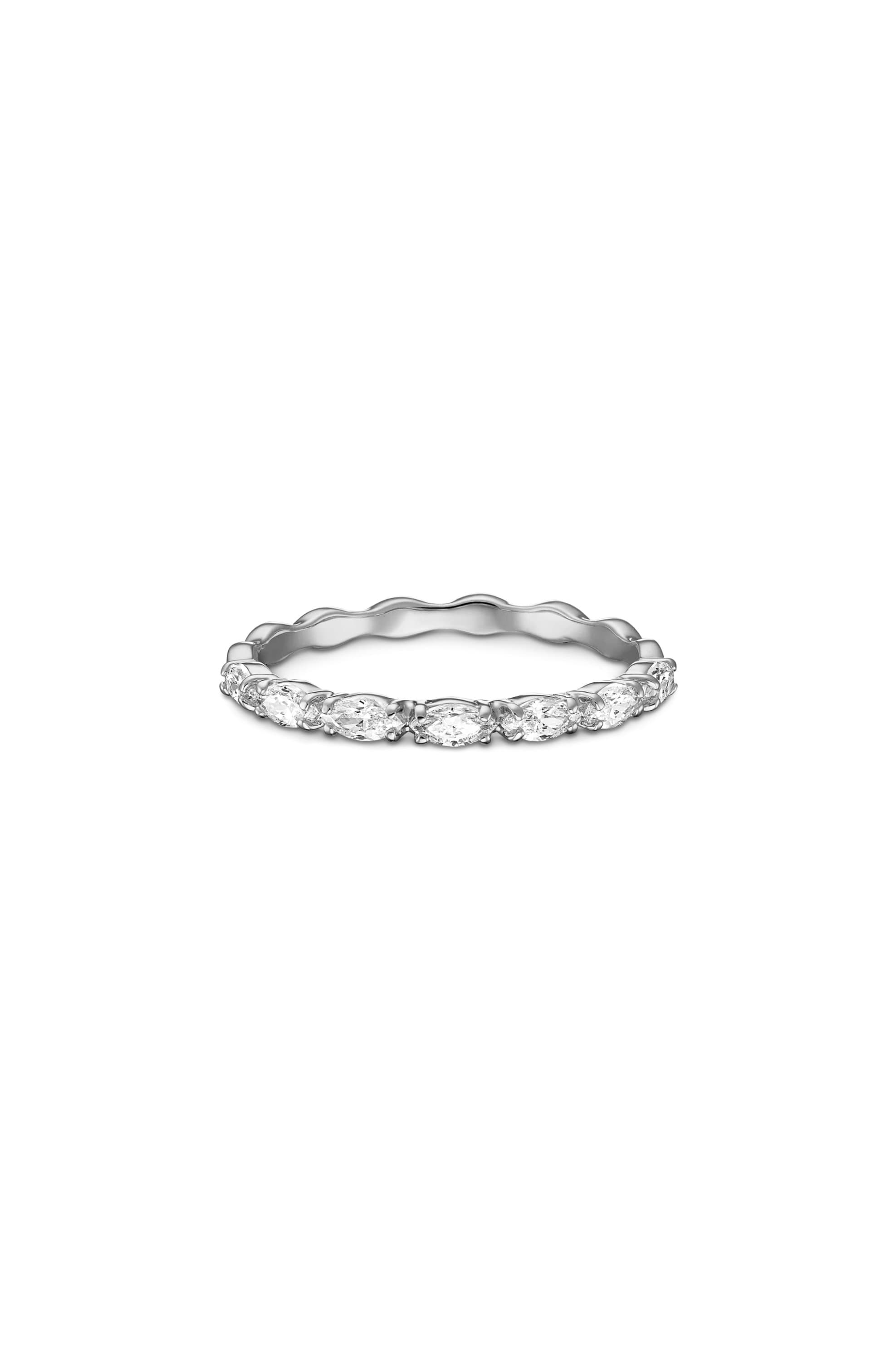 Swarovski Vittore Marquise Ring White, Rhodium Plated