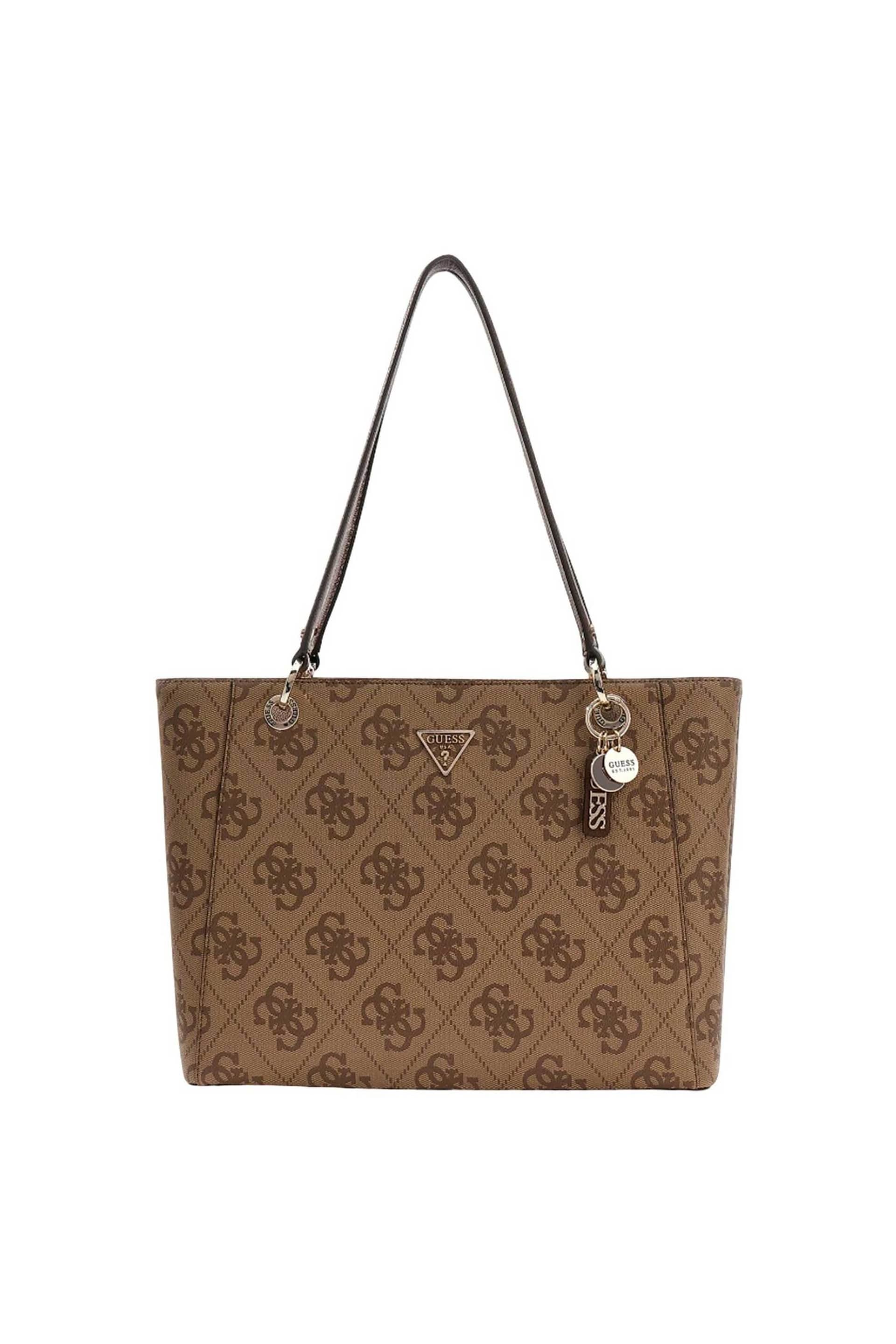 Guess γυναικεία τσάντα tote με all-over logo print "Noelle II"