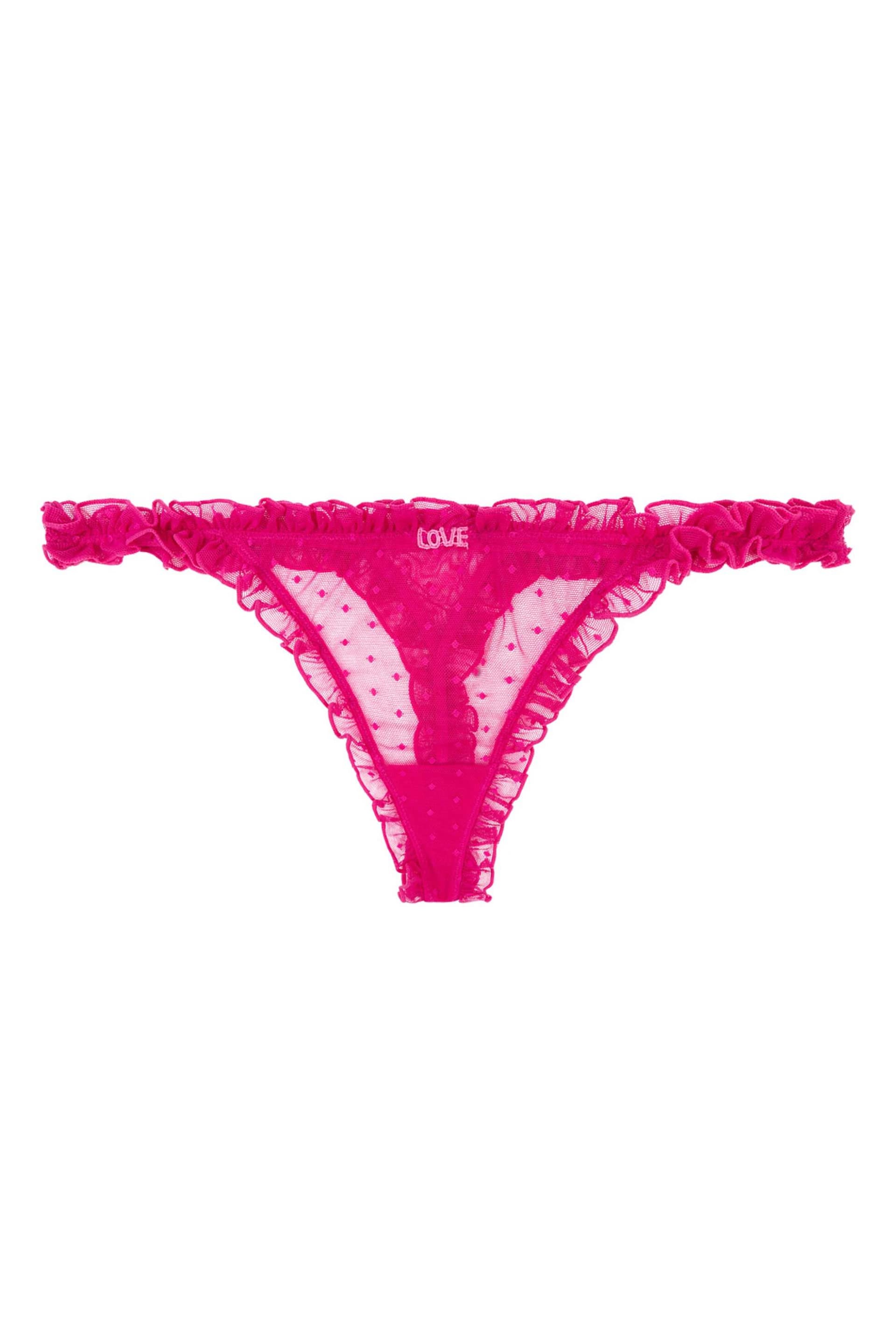 Love Stories γυναικείο σλιπ tanga μονόχρωμο με μικροσχέδιο πουά "Lana" | L