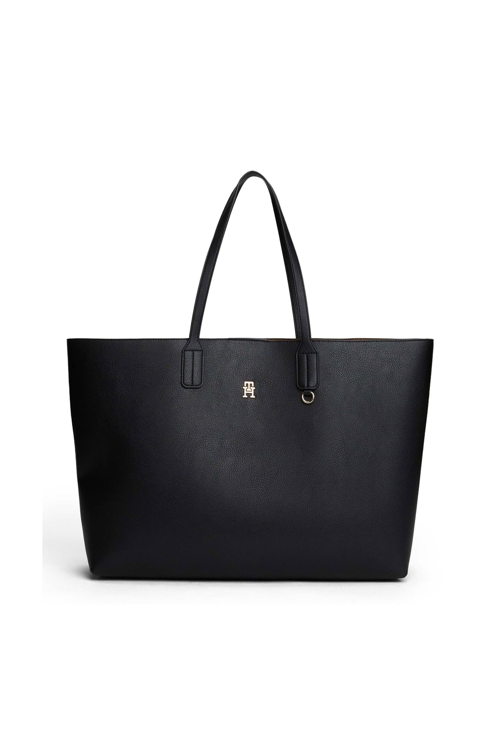 Tommy Hilfiger γυναικεία τσάντα shopper με μεταλλικό monogram "TH Icon"