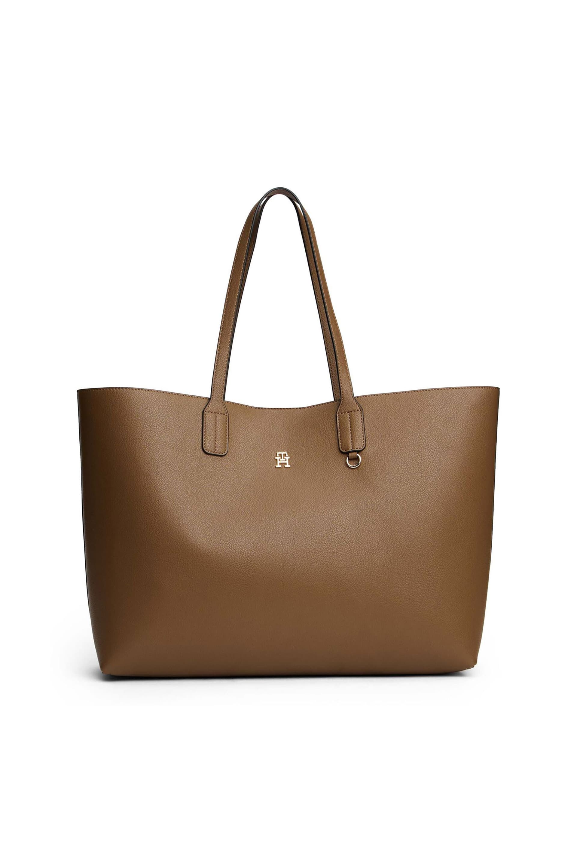 Tommy Hilfiger γυναικεία τσάντα shopper με μεταλλικό monogram "TH Icon"