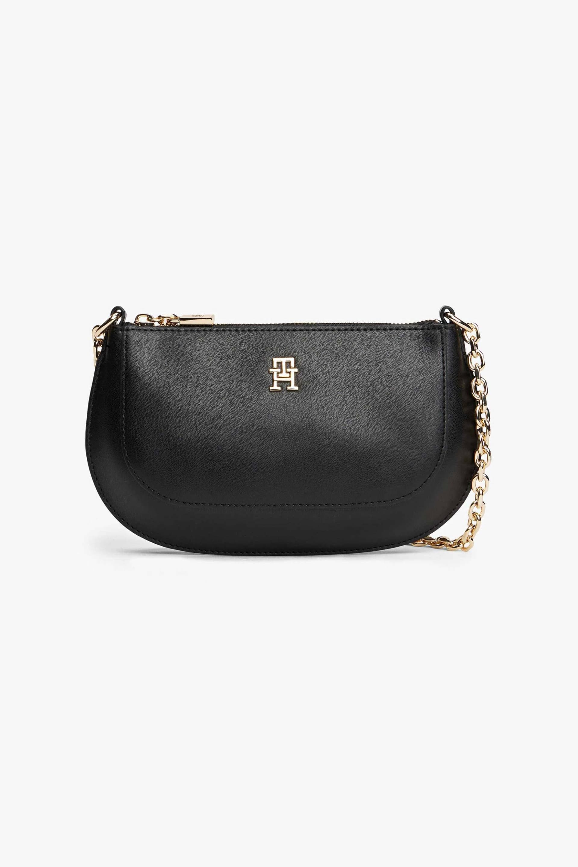 Tommy Hilfiger γυναικείο τσαντάκι ώμου/crossbody με αλυσίδα και μεταλλικό μονόγραμμα "ΤΗ Glam"