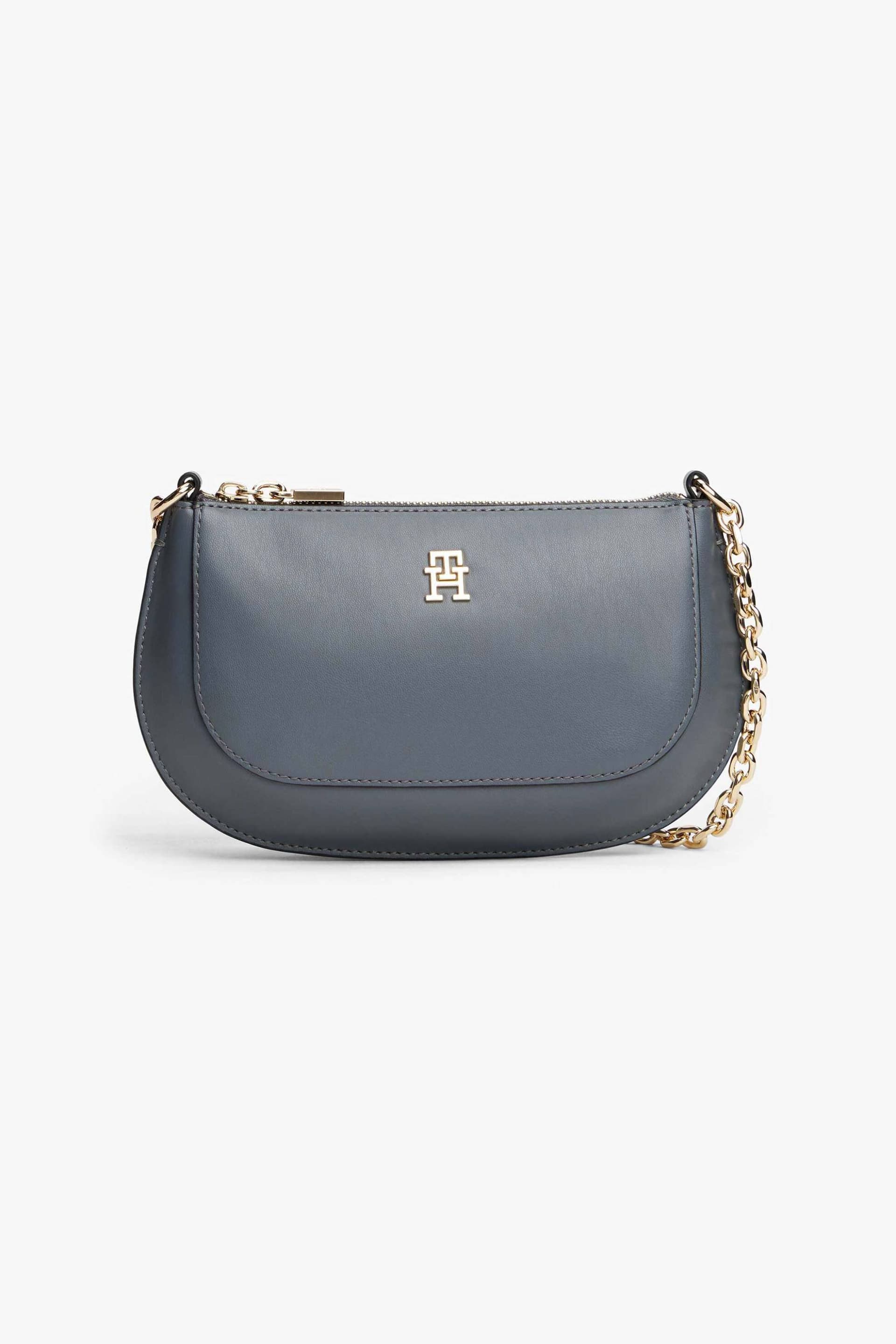 Tommy Hilfiger γυναικείο τσαντάκι ώμου/crossbody με αλυσίδα και μεταλλικό μονόγραμμα "ΤΗ Glam"