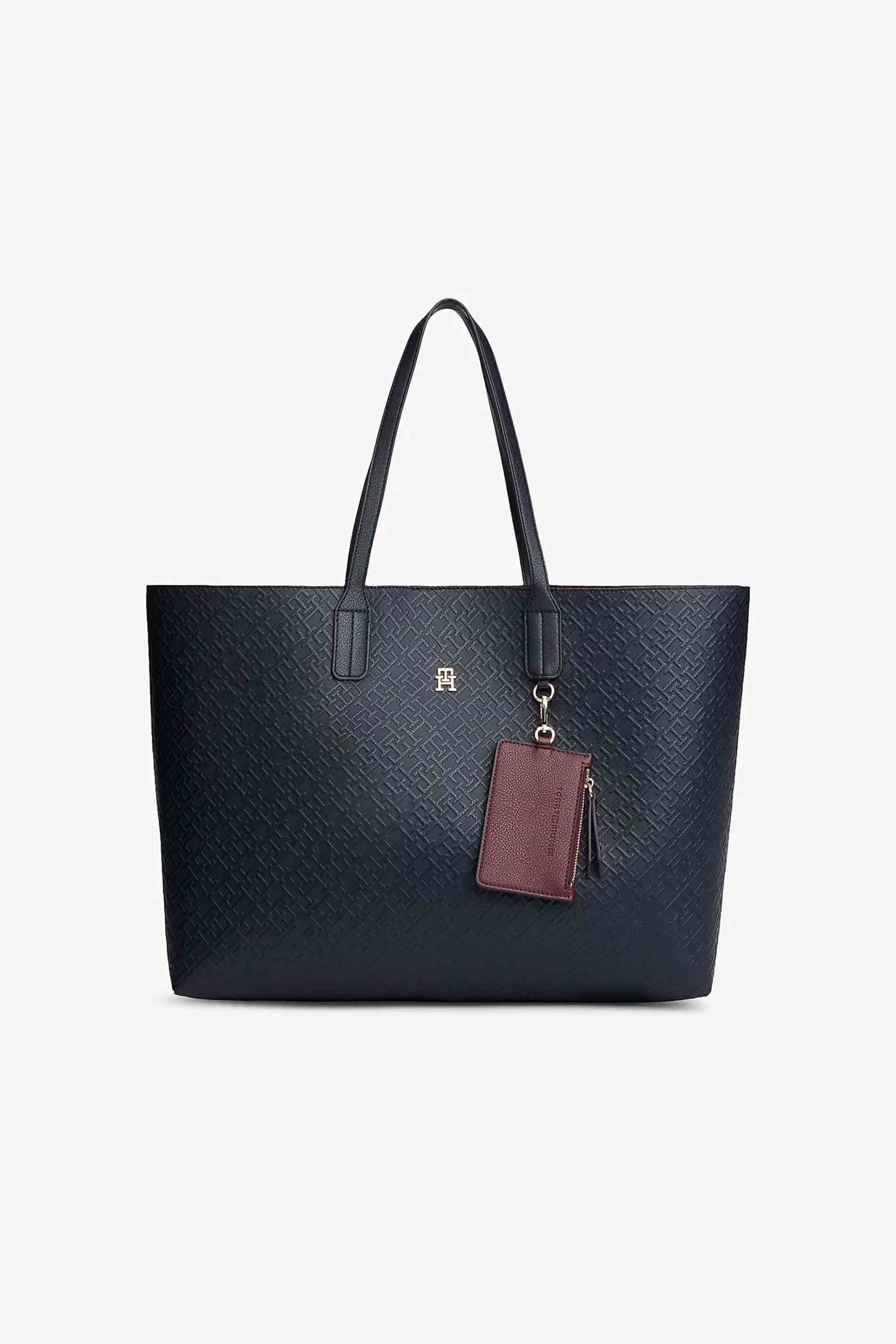 Tommy Hilfiger γυναικεία τσάντα tote με μεταλλικό μονόγραμμα "Icon" | ONE SIZE