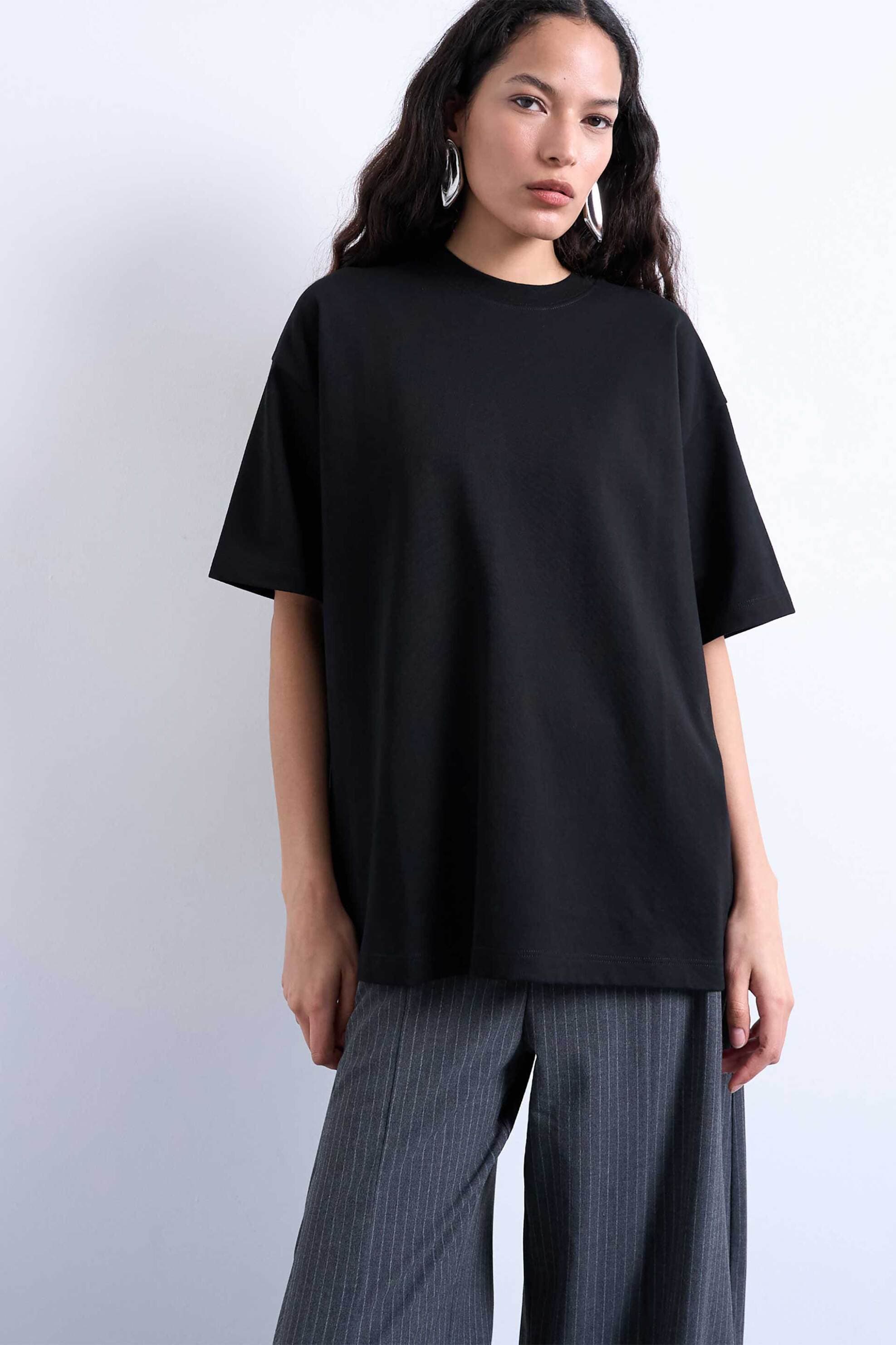 Topshop γυναικείο T-shirt μονόχρωμο "Tsvictoria"