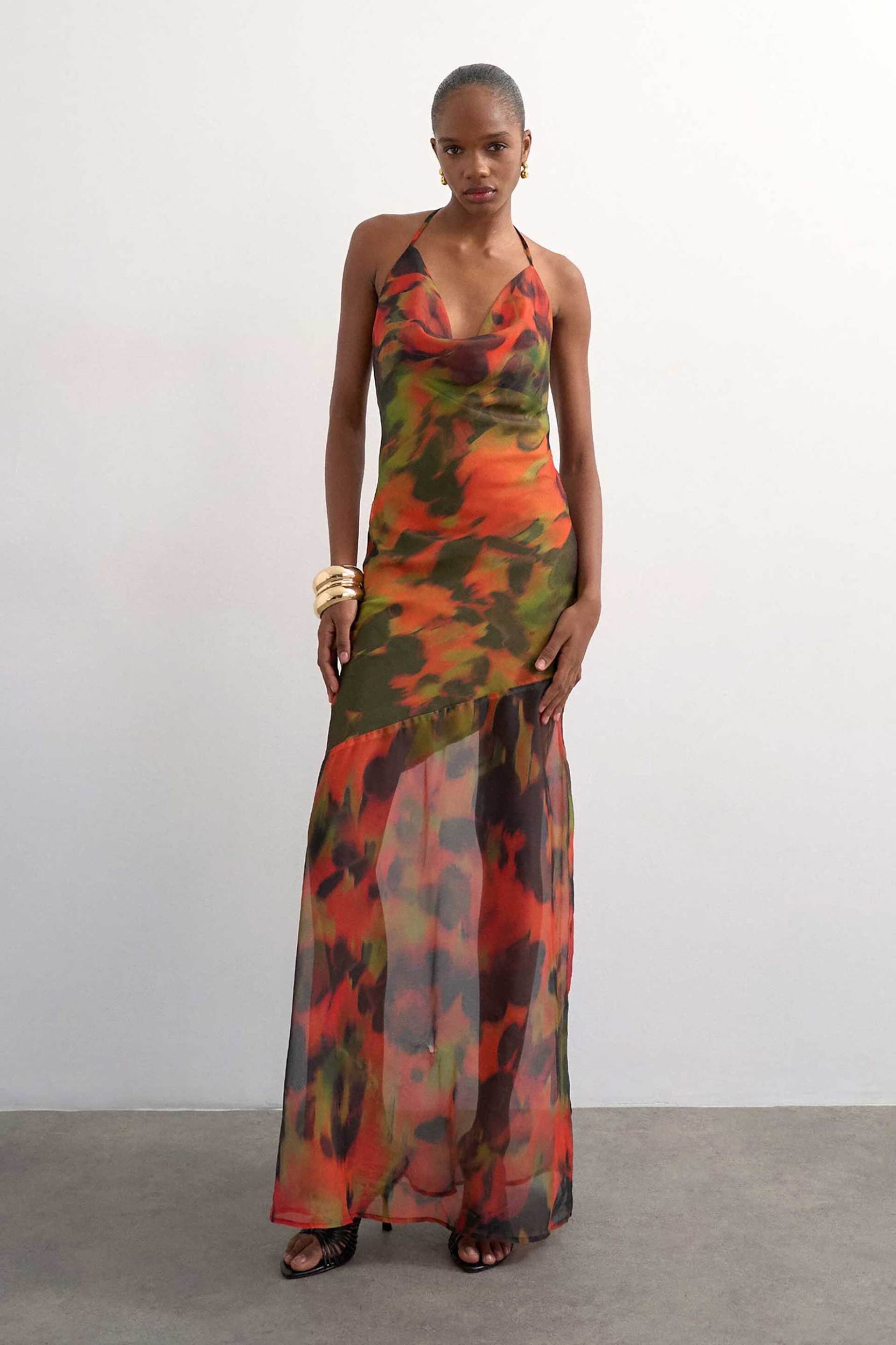 Topshop γυναικείο maxi φόρεμα με floral print "Astrid"