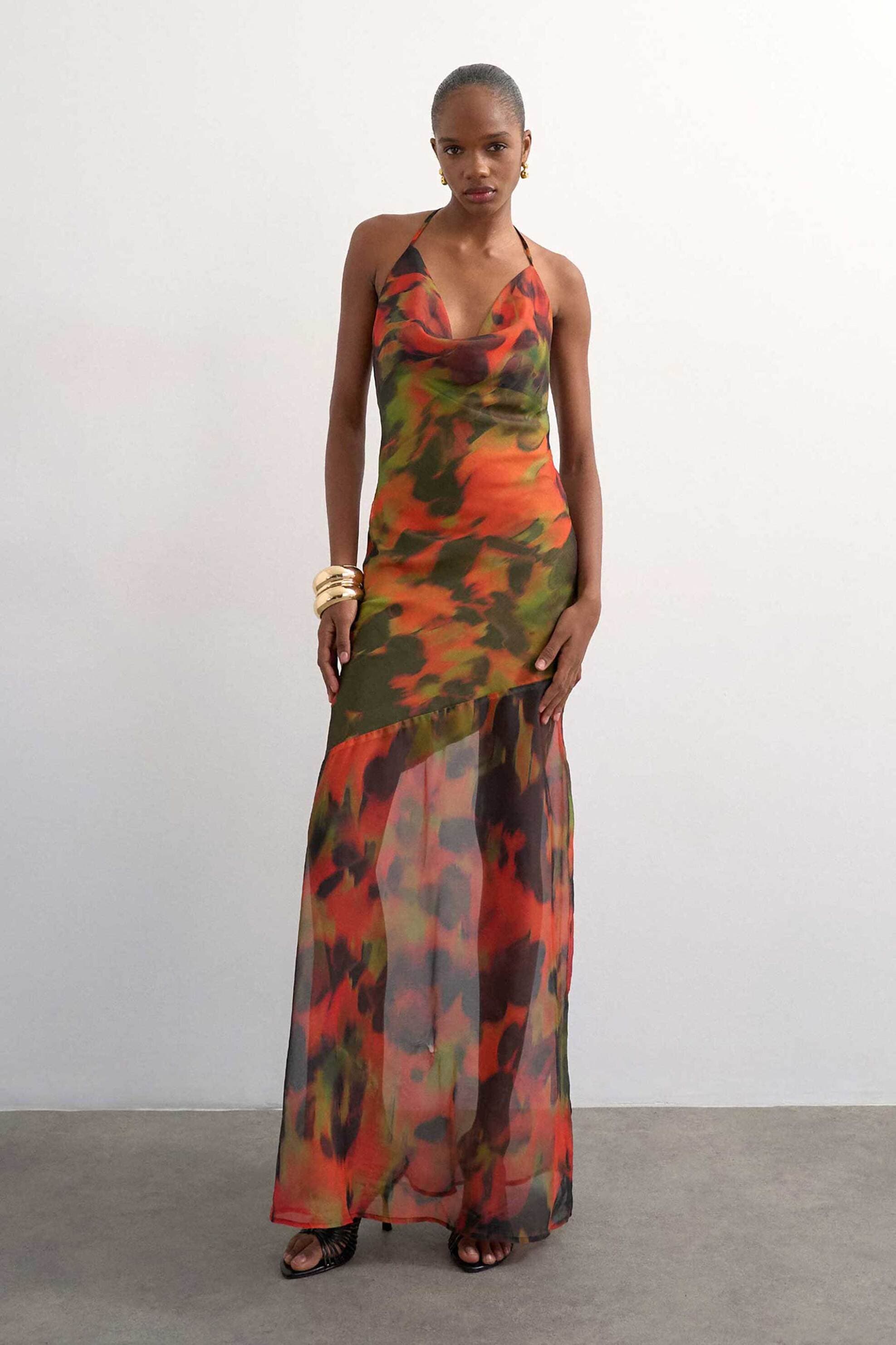 Topshop γυναικείο maxi φόρεμα με floral print "Astrid"