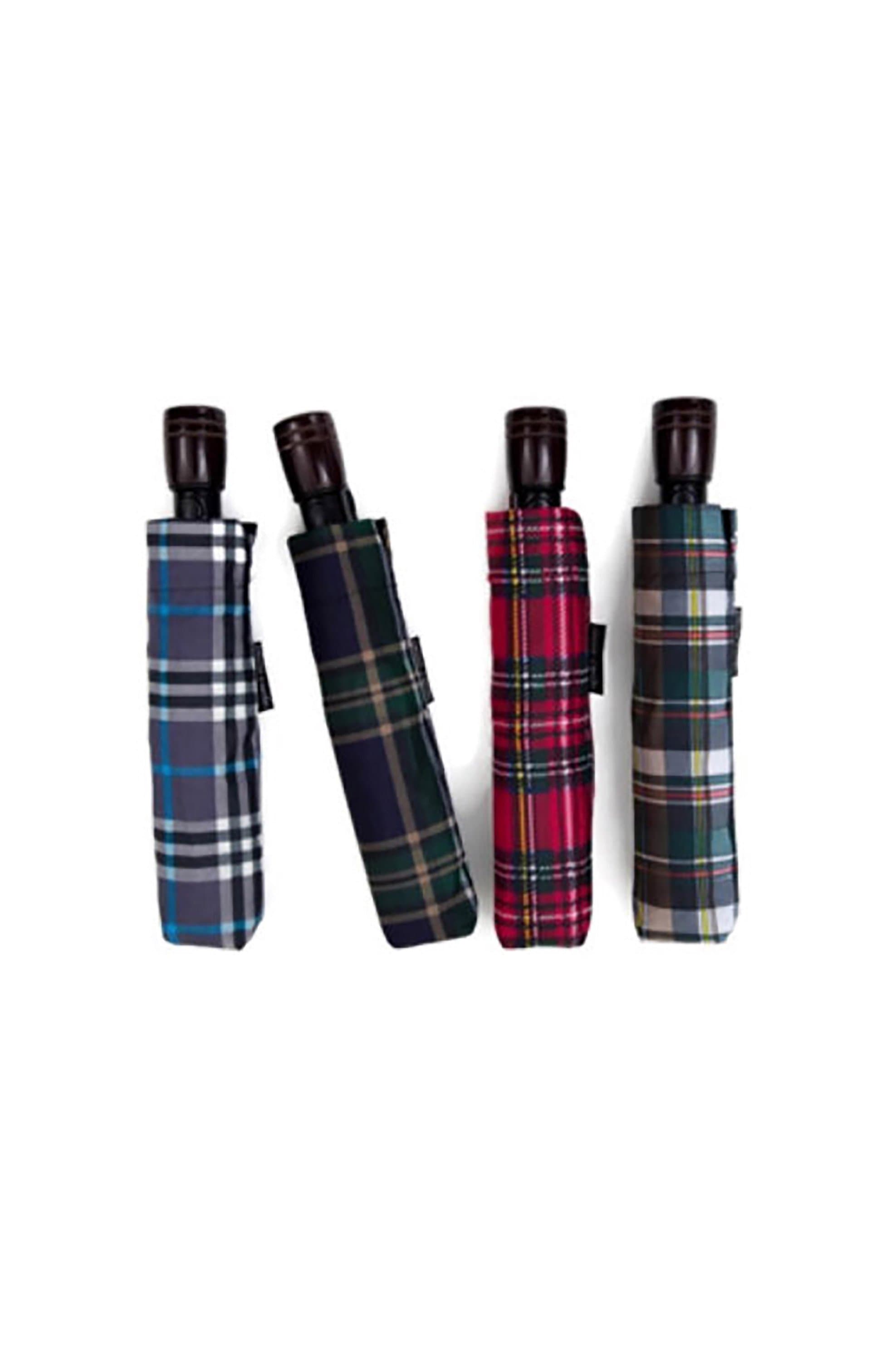 Pierre Cardin γυναικεία ομπρέλα βροχής αυτόματη αντιανεμική με καρό σχέδιο