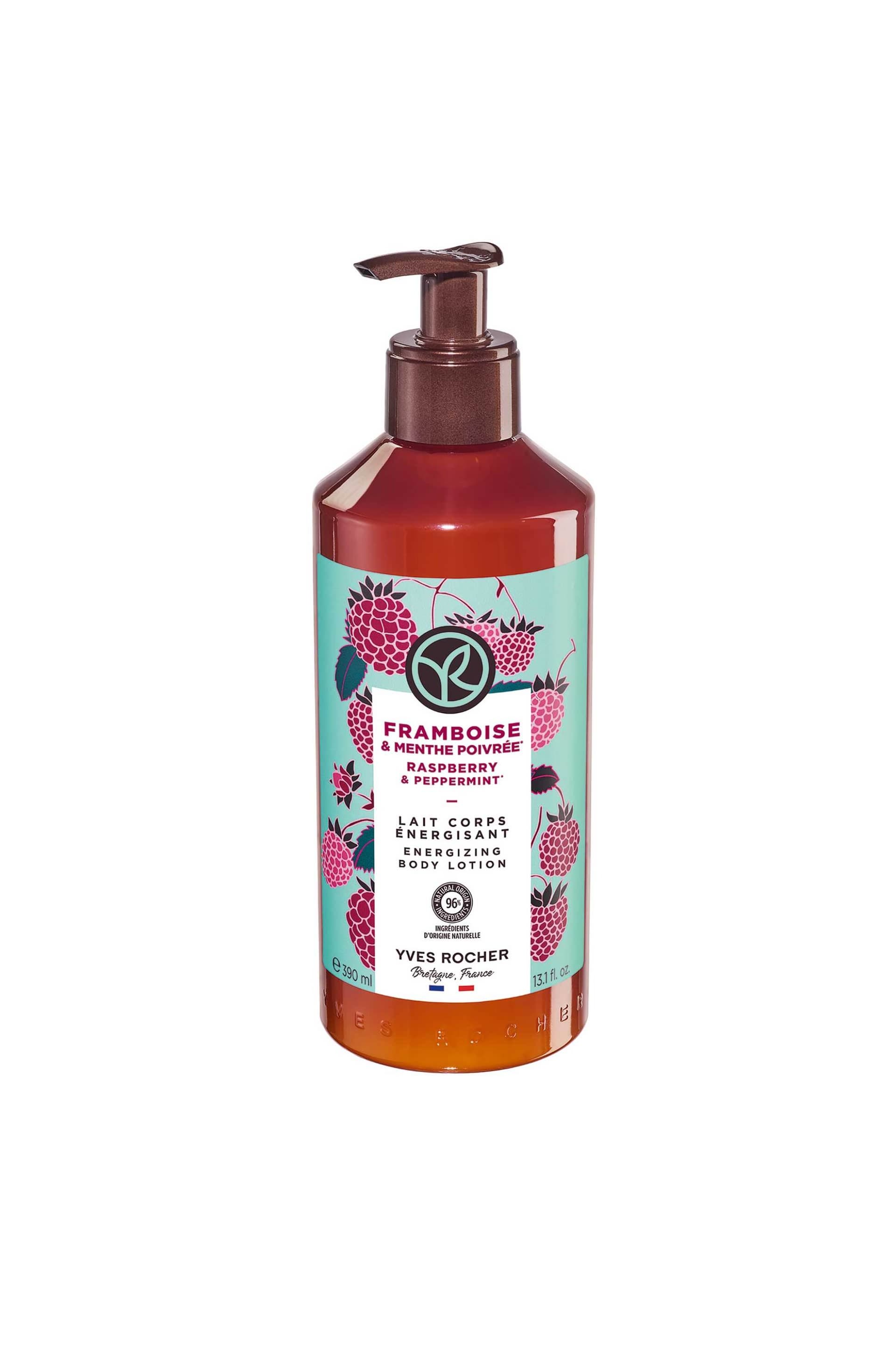 Yves Rocher Raspberry & Peppermint Energizing Body Lotion 390 ml