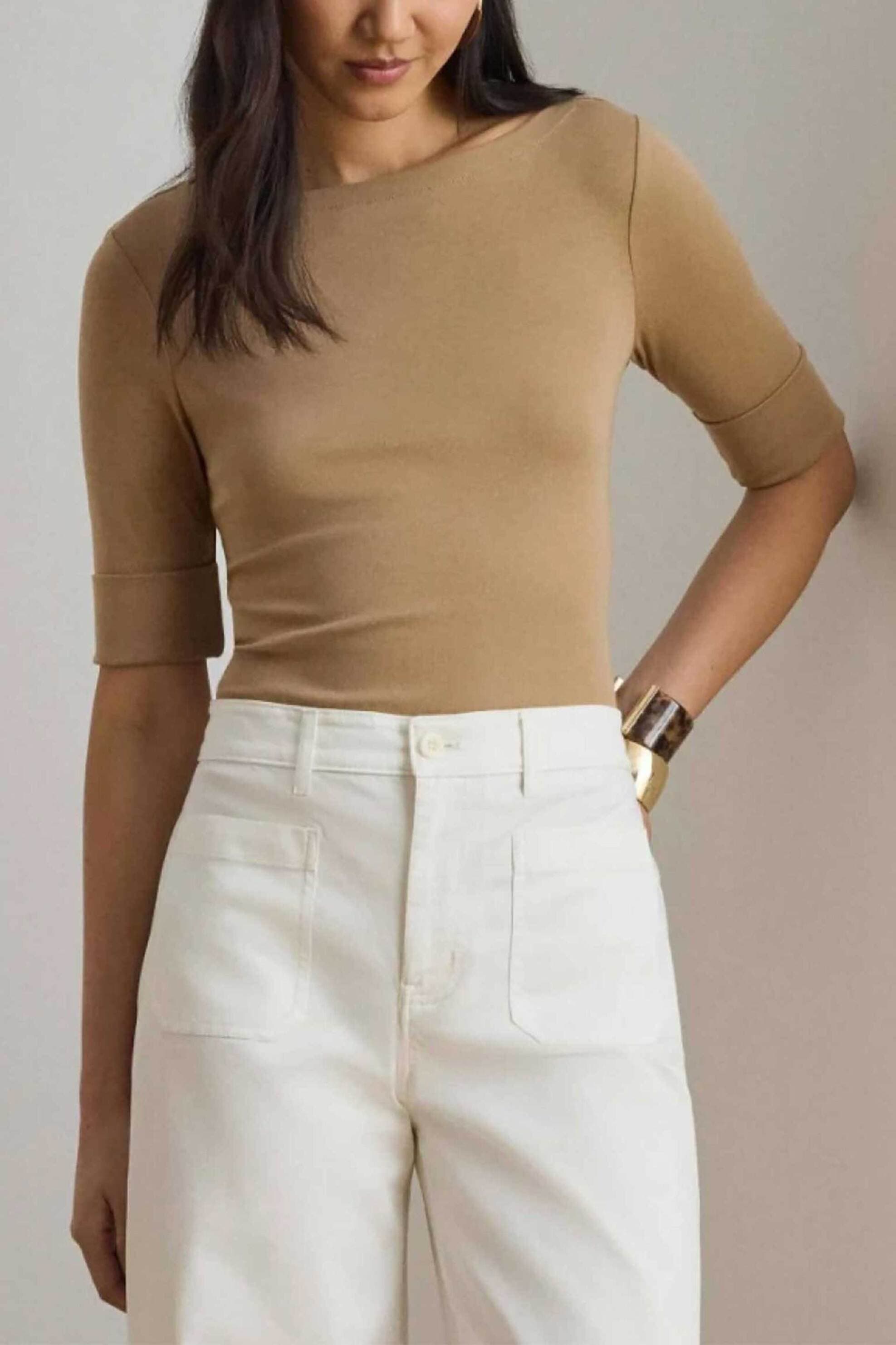 Lauren Ralph Lauren γυναικεία μπλούζα με boat λαιμόκοψη Slim Fit